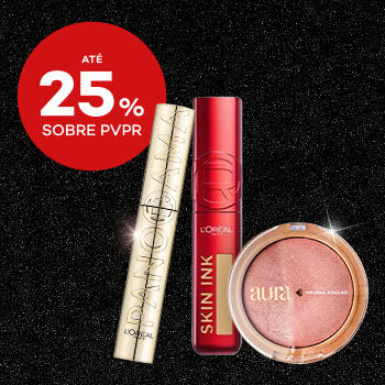 Maquilhagem Maquilhagem com selo até 25% sobre preço de venda ao publico recomendado