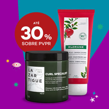Condicionadores e Máscaras com selo de desconto até 30% sobre preço de venda ao público recomendado.