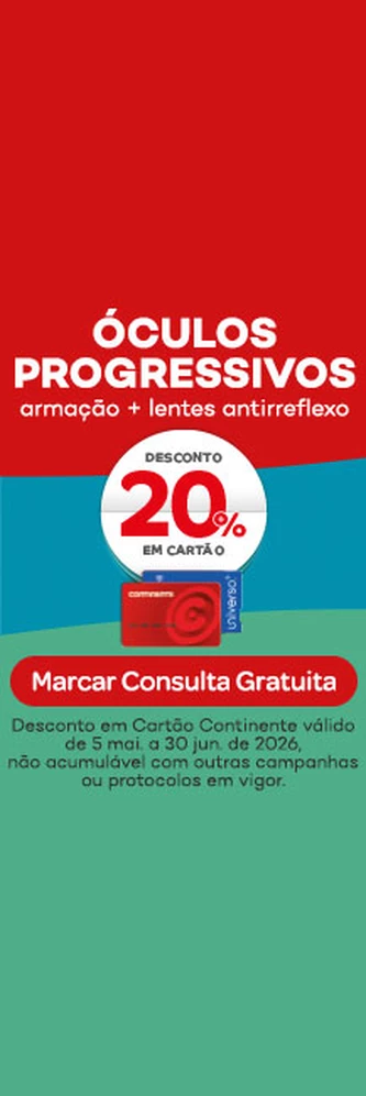 &Oacute;culos Progressivos com desconto 20% em cart&atilde;o. Marcar Consulta Gratuita.