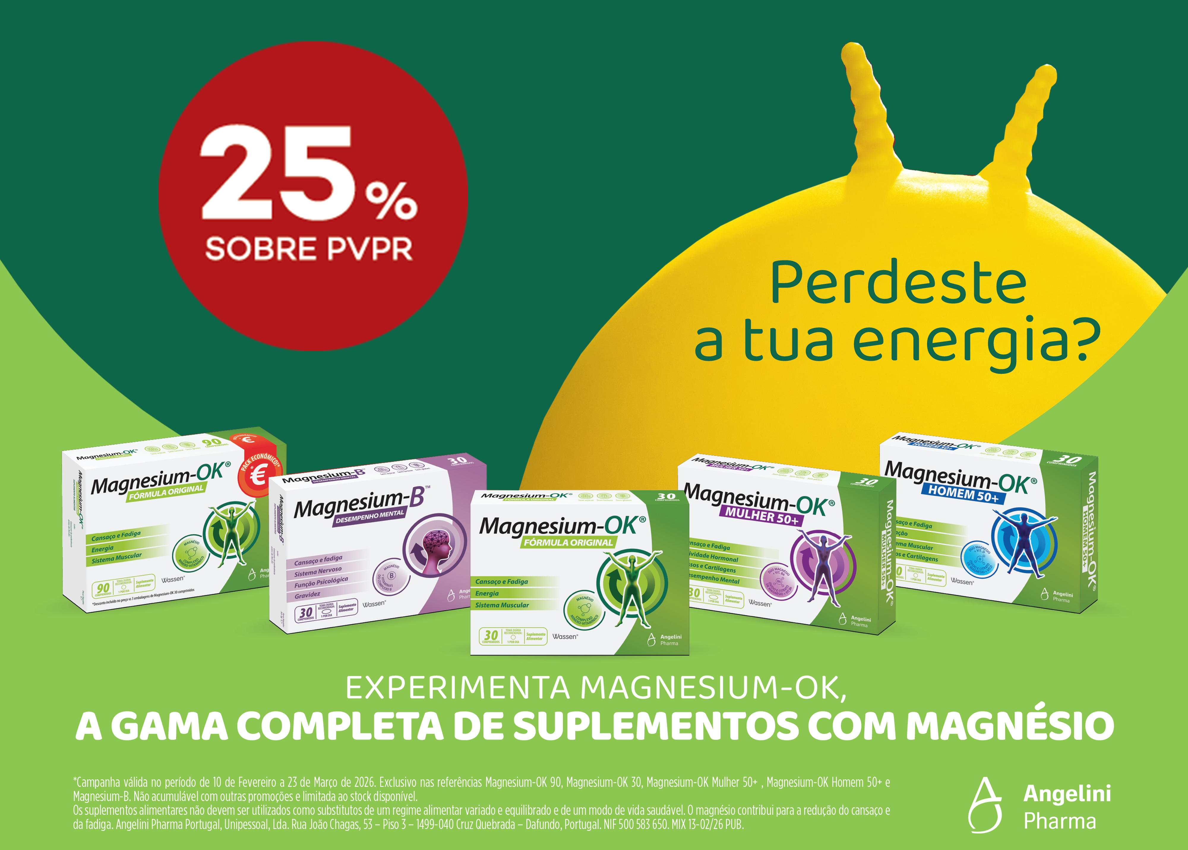 Magnesium com selo at&eacute; 25% sobre pre&ccedil;o de venda ao p&uacute;blico recomendado