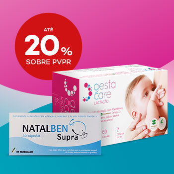Suplementos Mam&atilde; com selo at&eacute; 20% sobre pre&ccedil;o de venda ao publico recomendado