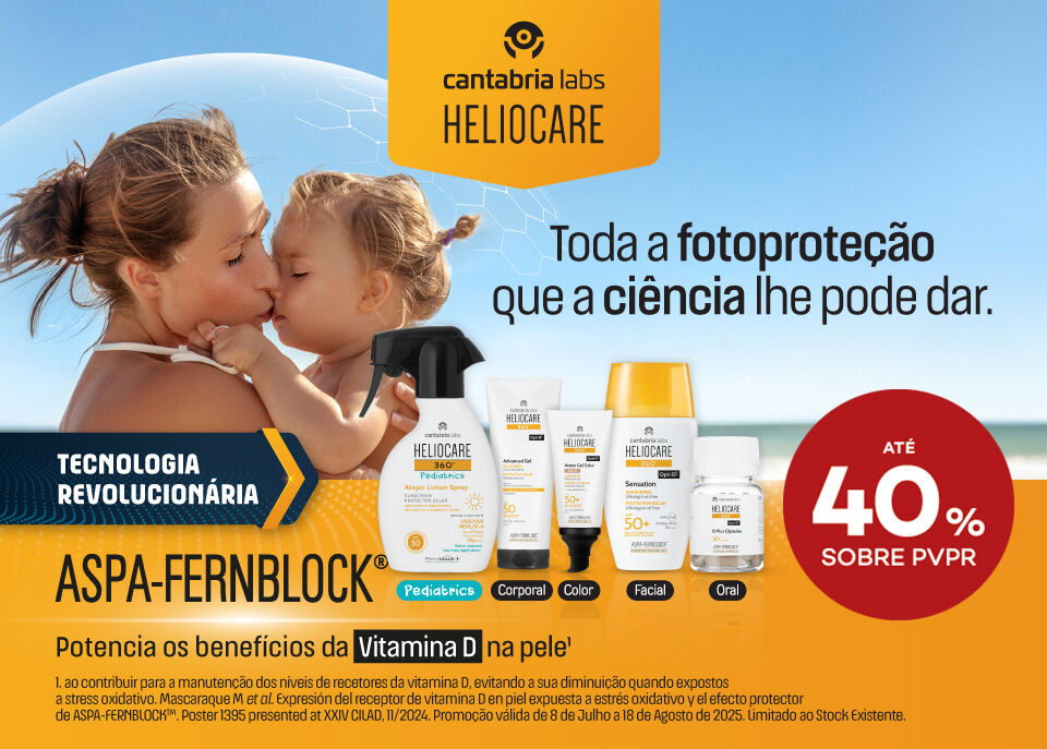 Gama de Protetores Solares Heliocare com selo de desconto até 40% sobre pvpr Gama de Protetores Solares Heliocare com selo de desconto até 40% sobre pvpr