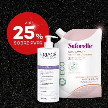 Higiene Íntima  Destaque produtos de higiene íntima em campanha black friday com selo de desconto até 30% sobre preço de venda ao público recomendado