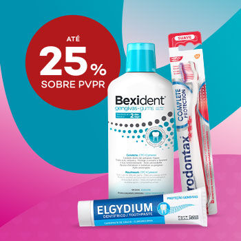 Produtos higiene oral com desconto até 25% sobre preço de Venda ao Público Recomendado