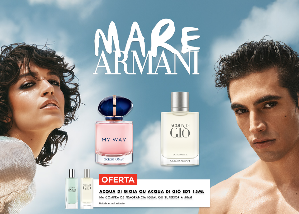 Ofertas mini Acqua di Gioia ou Acqua Di Giò EDT 15 ml Ofertas mini Acqua di Gioia ou Acqua Di Giò EDT 15 ml