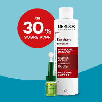 Produtos de Cabelo de Homem com selo de desconto até 30% sobre preço de venda ao público recomendado.