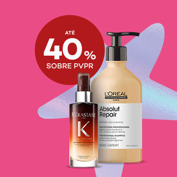 Produtos Cabelo Profesional  com desconto até 40% sobre Preço de Venda ao Público Recomendado.