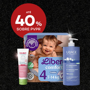 Produtos de Bebé com selo até 35% sobre preço de venda ao público recomendado