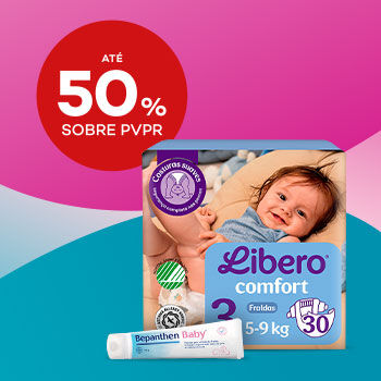 Produtos de muda da fralda com selo de desconto at&eacute; 50% sobre pre&ccedil;o de venda ao p&uacute;blico recomendado.