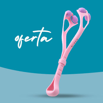 Rolo Facial cor de rosa com a palavra oferta
