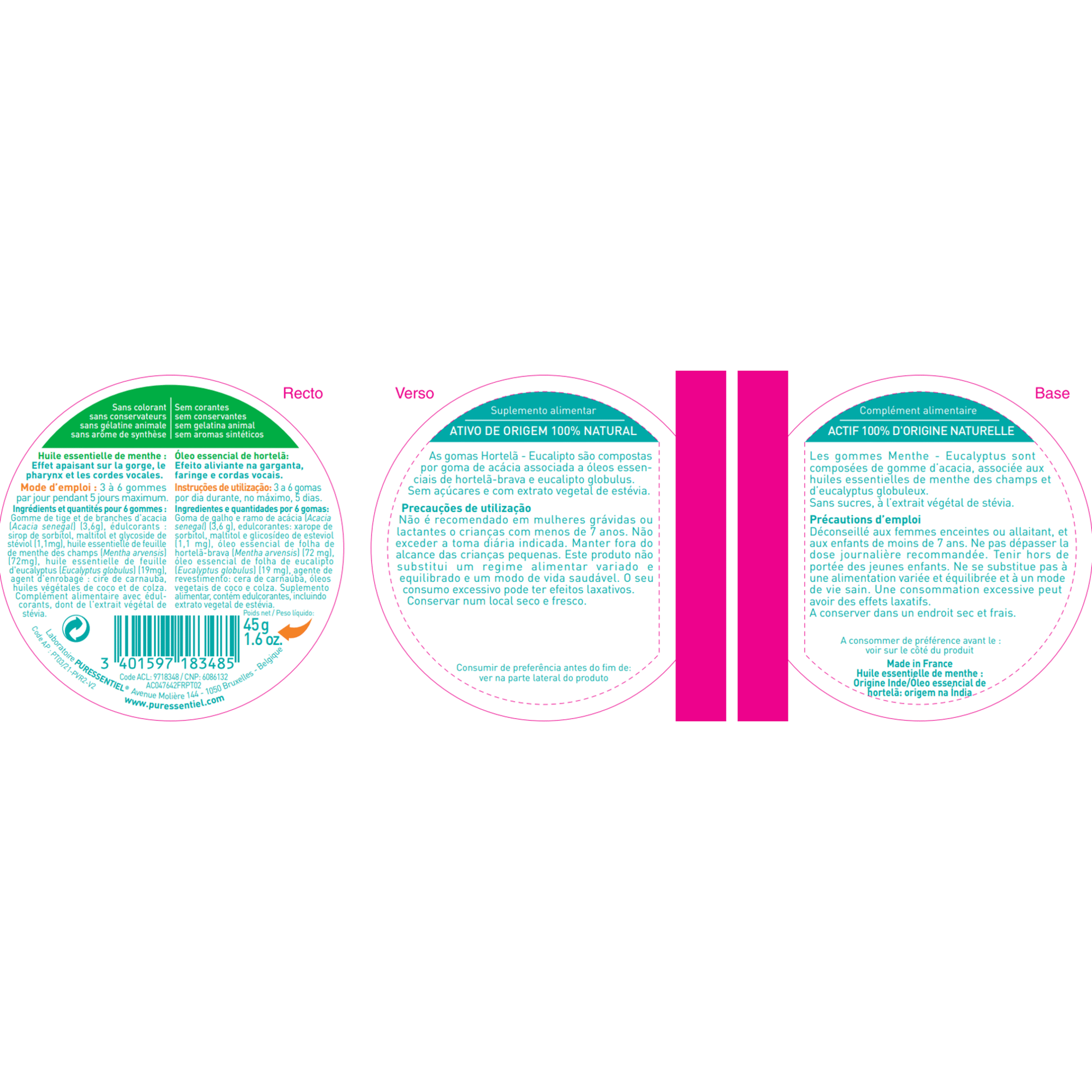 Respiratoire Gommes Menthe Eucalyptus