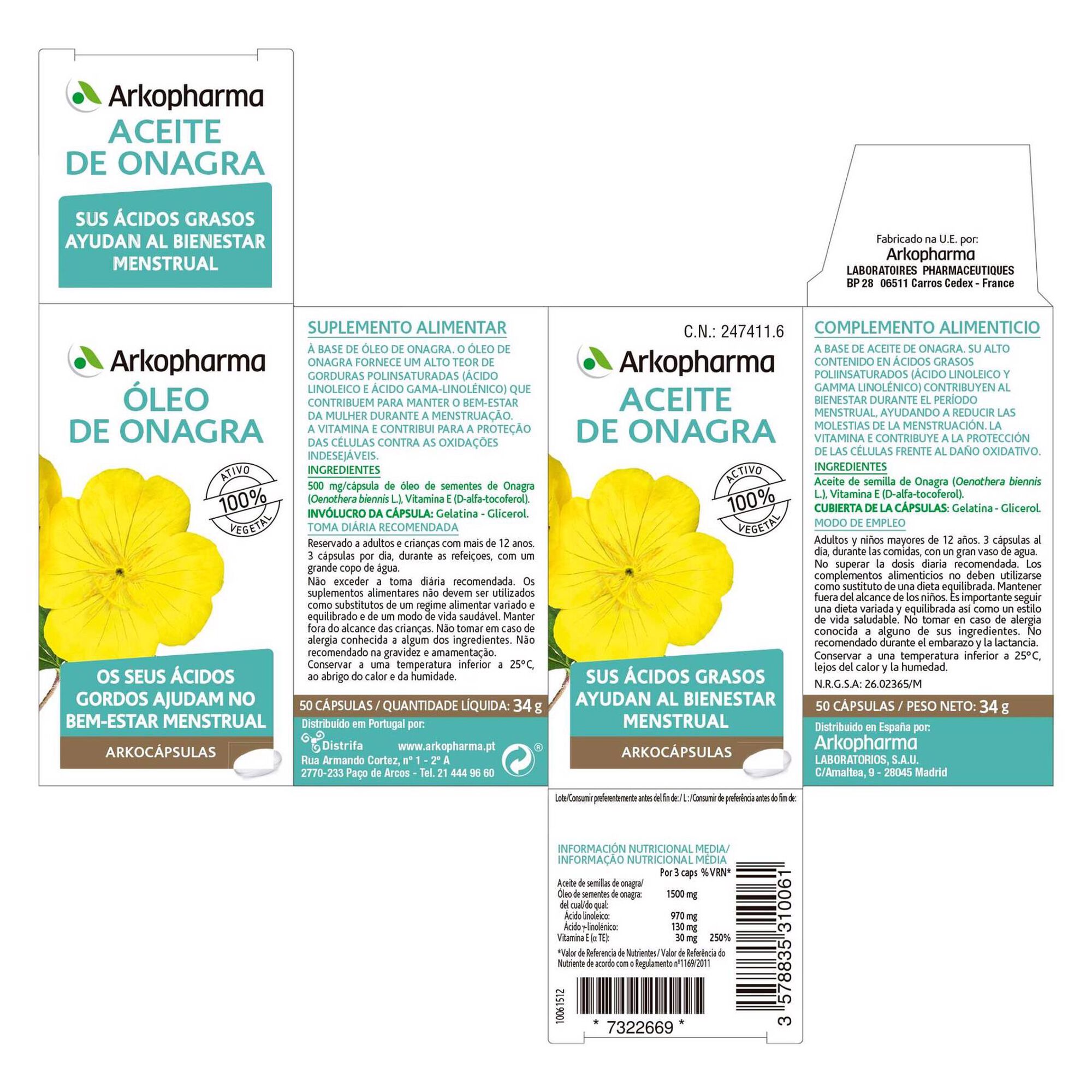 Suplemento Bem-Estar Menstrual Óleo de Onagra