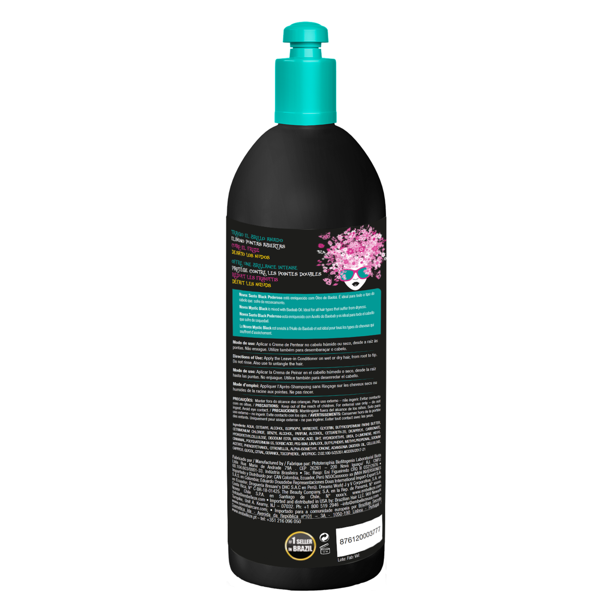 Creme de Pentear Santo Black Poderoso