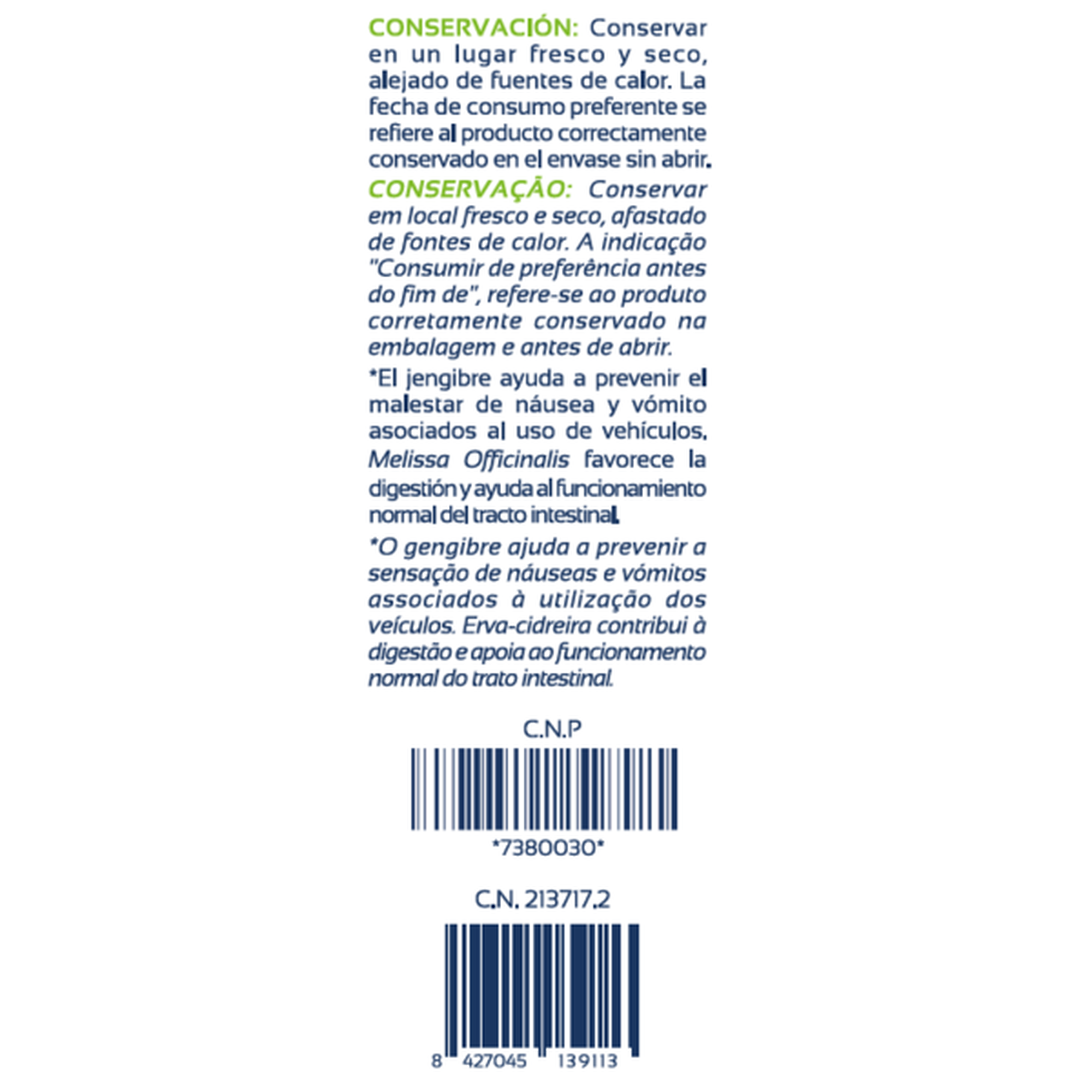 Suplemento Alívio de Náuseas e Vómitos