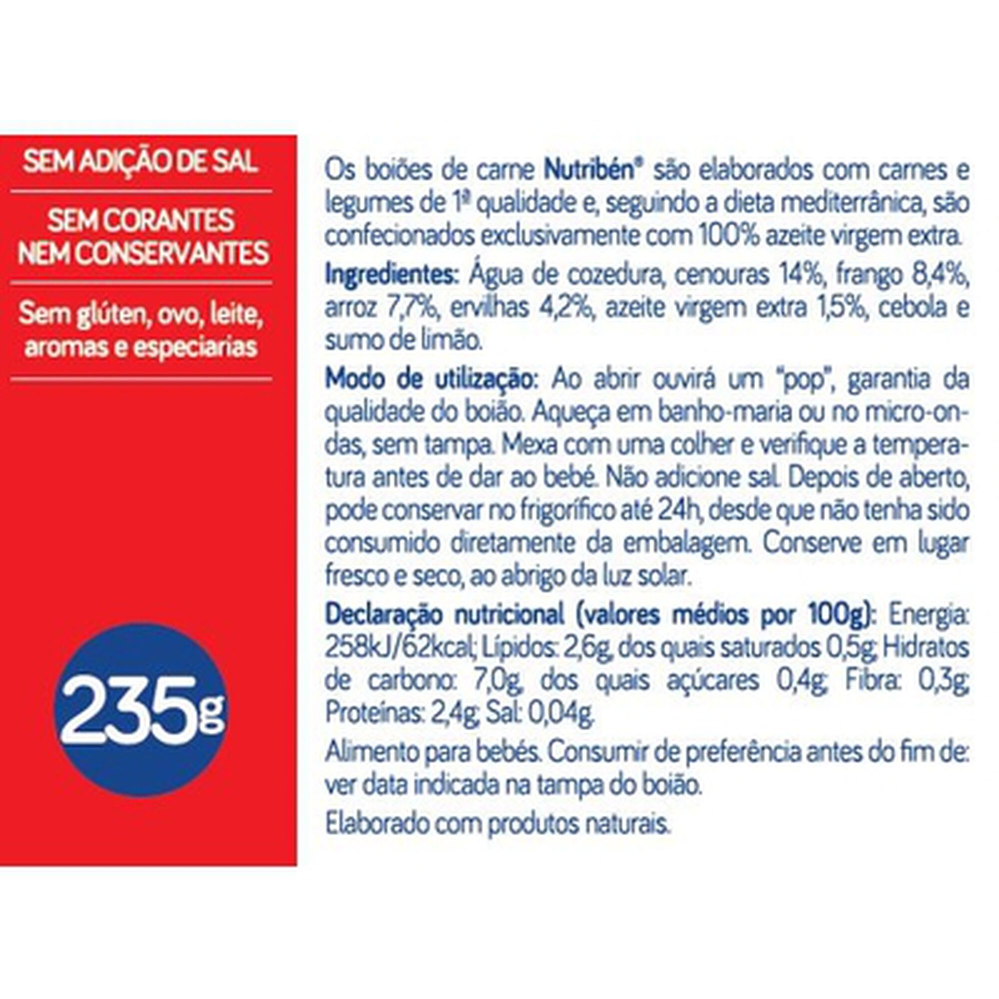 Boião Legumes com Frango sem Amido