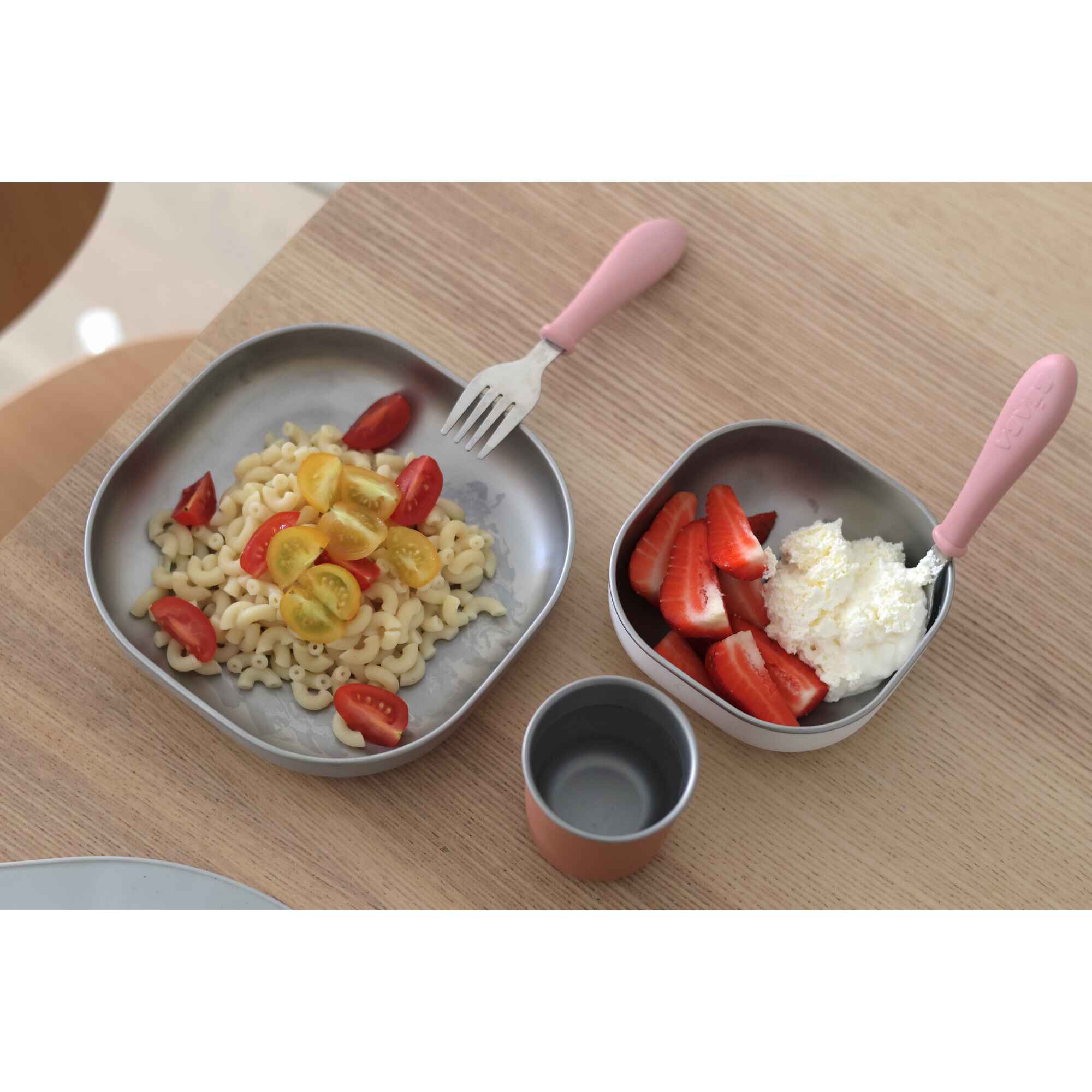 Stainless Steel Meal Inox Set 4M+ Terracotta