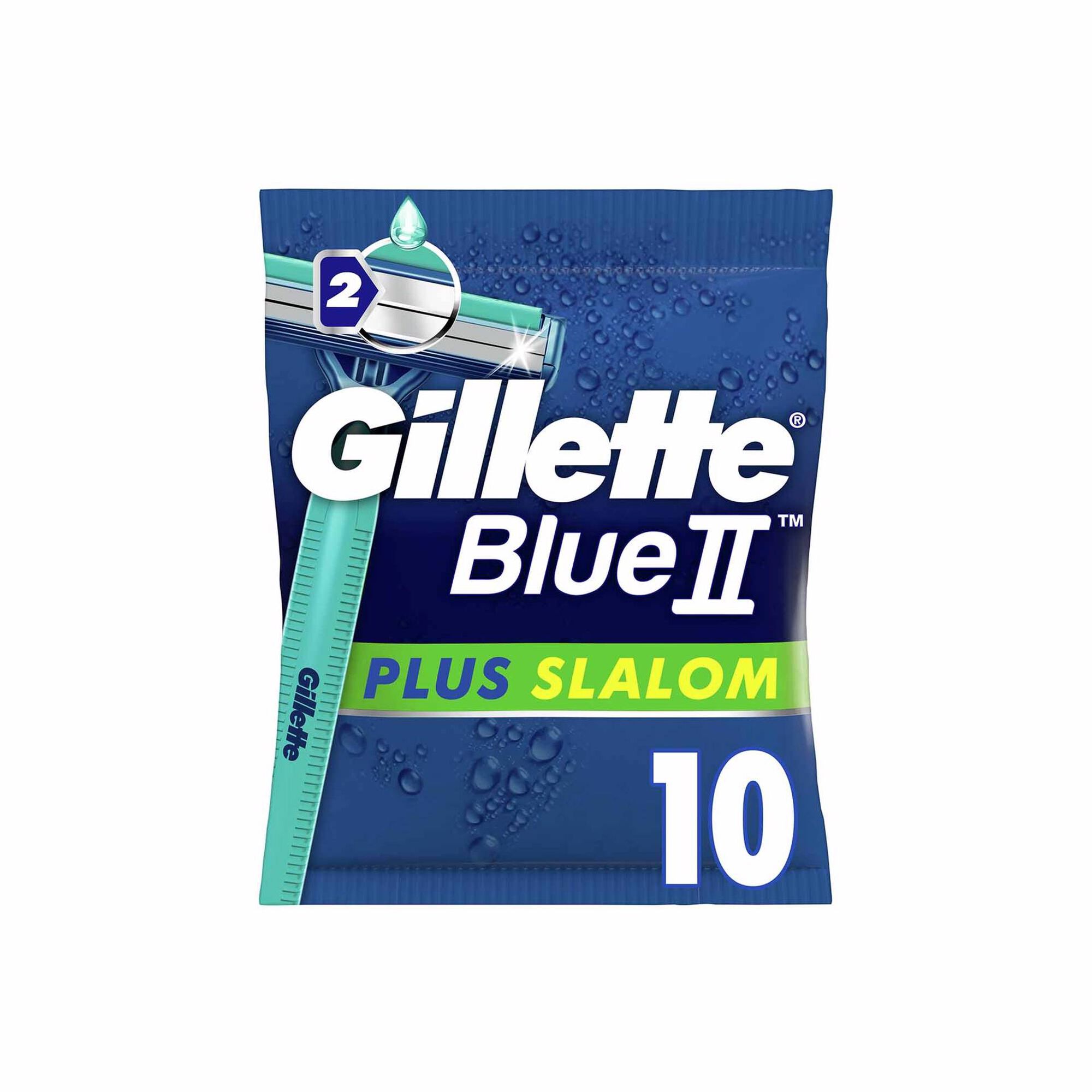 Lâminas Barbear Descartáveis Blue II Slalom