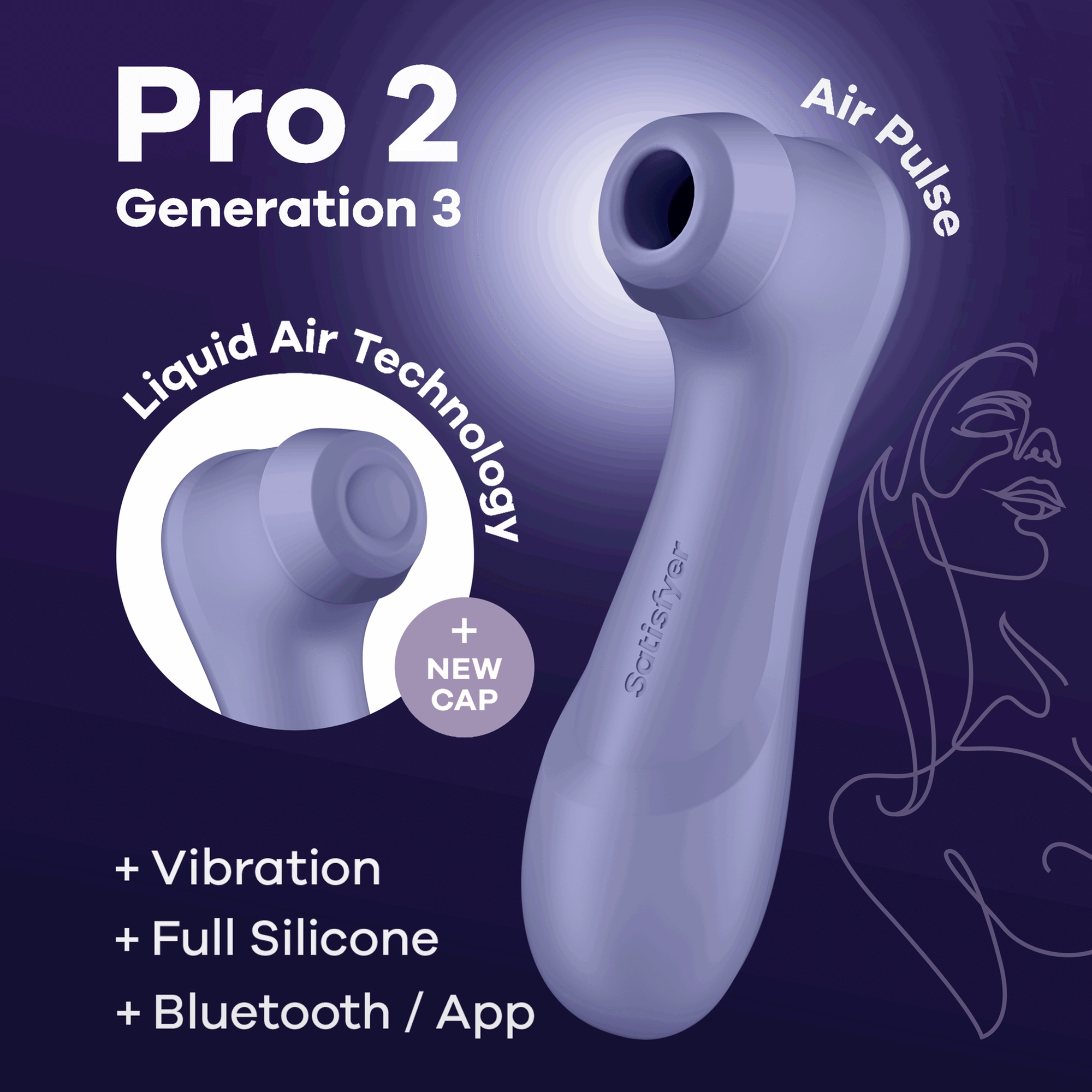 Vibrador Dupla Pressão Pro2 Generation3 Lilás