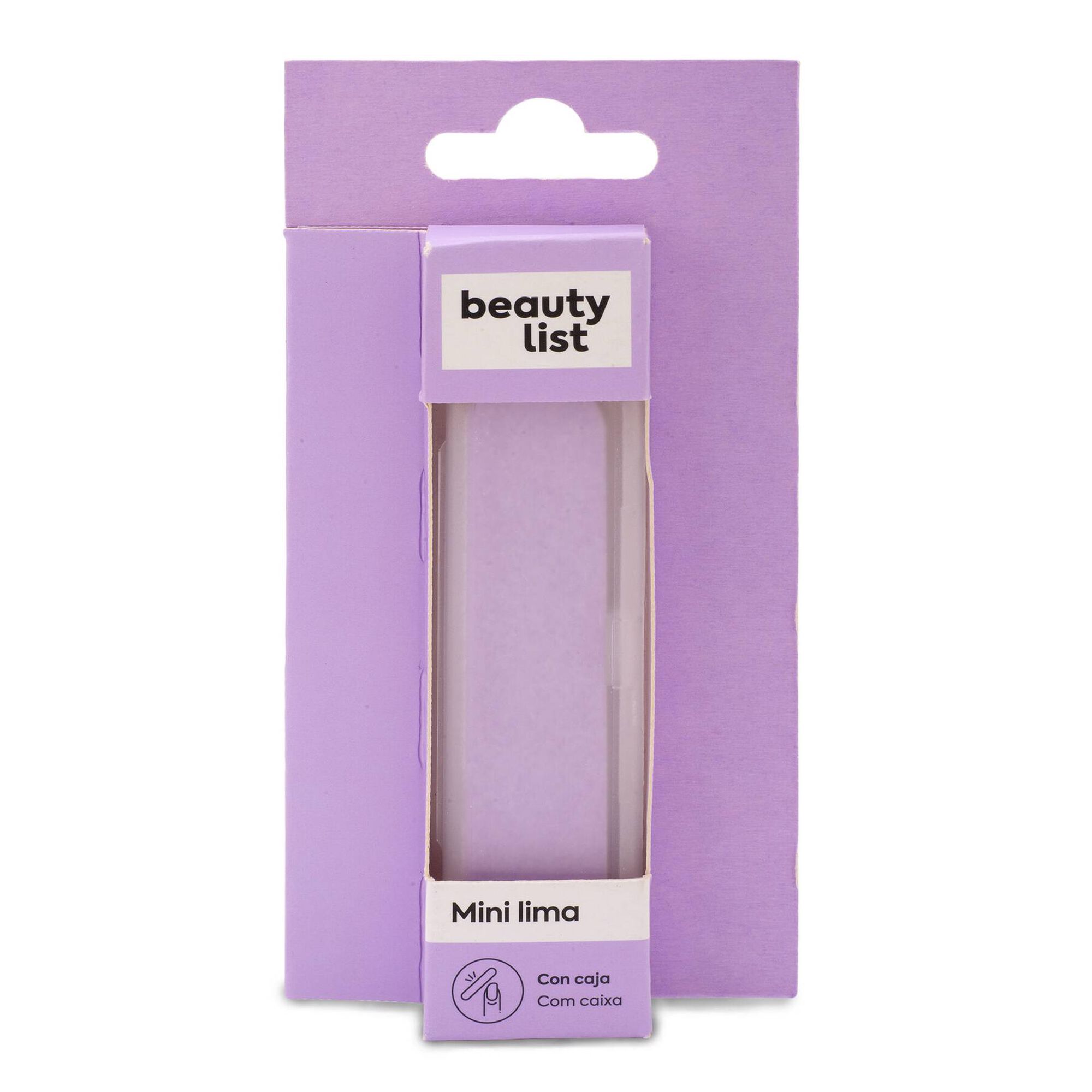 Mini Lima de Unhas Lilás com Caixa