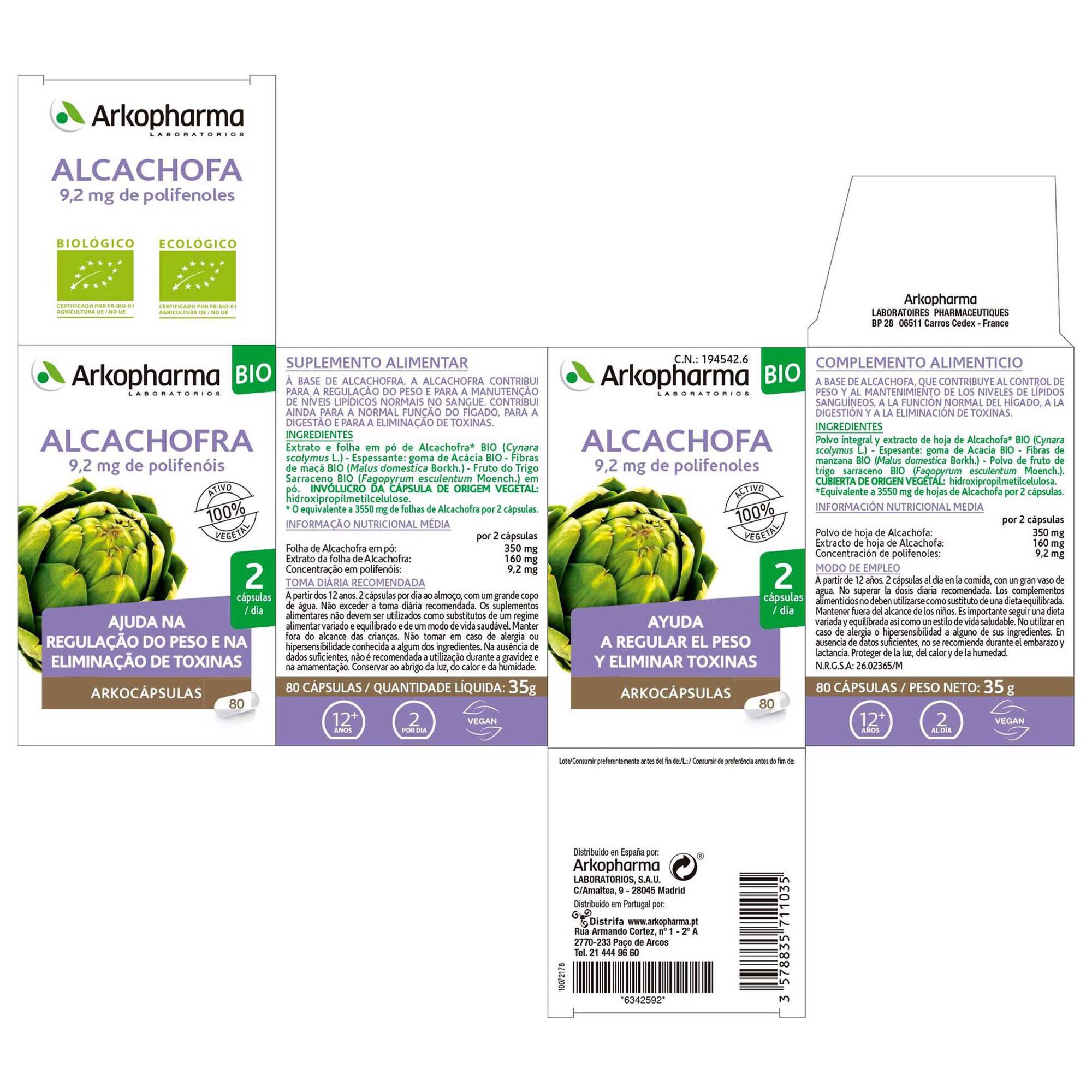 Suplemento Bio Regulação do Peso Alcachofra