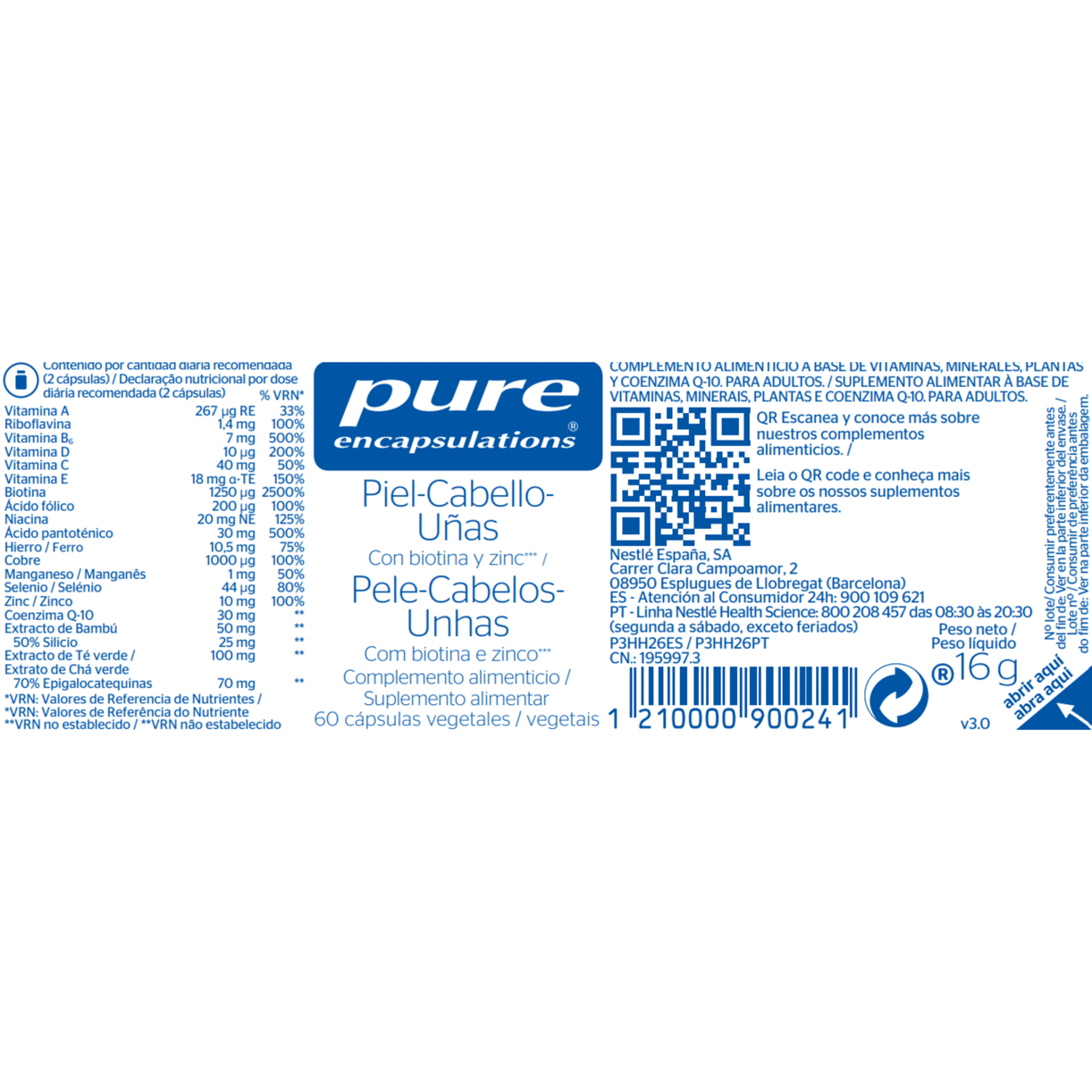 Pele Cabelos e Unhas Biotina e Zinco