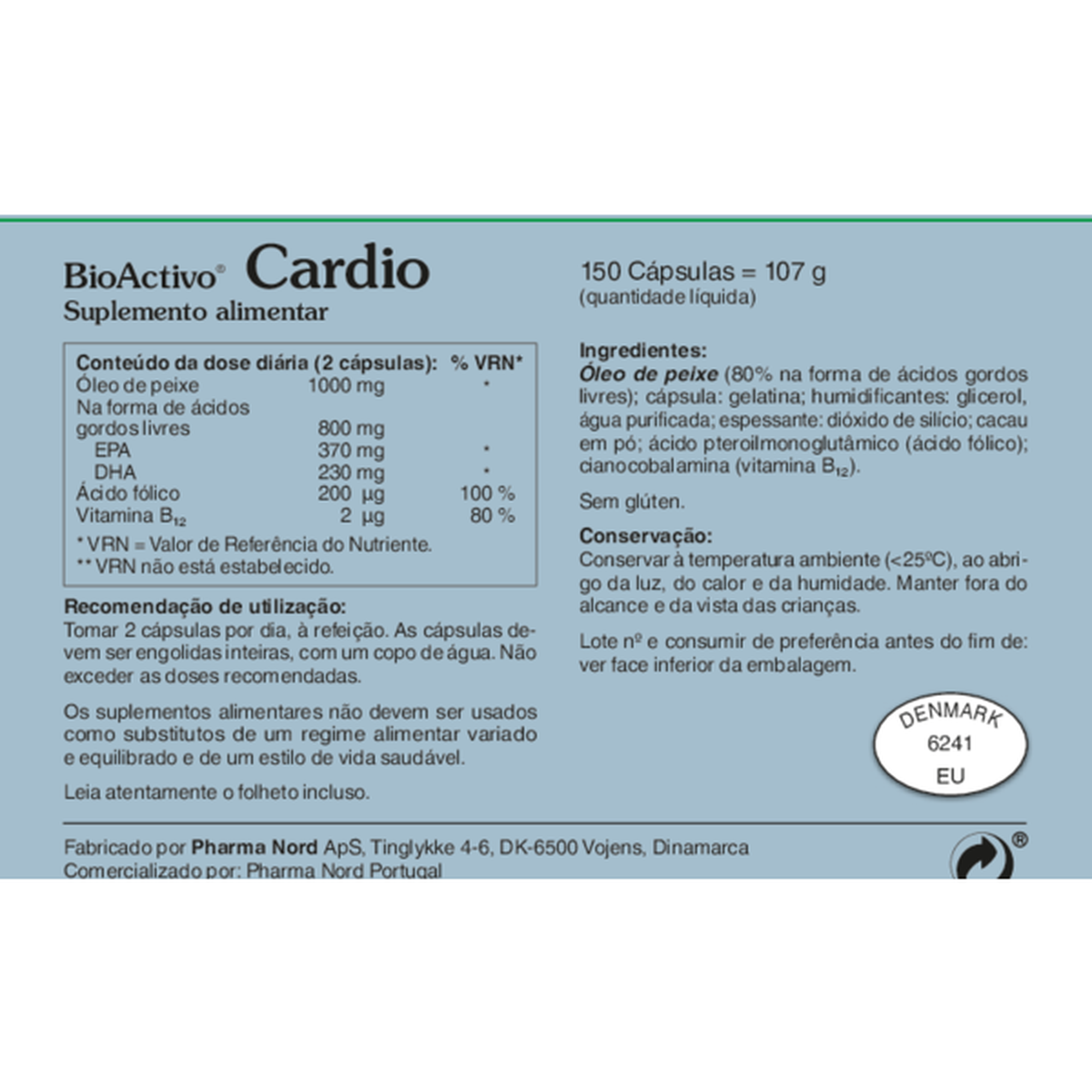 Suplemento Cápsulas de Ómega 3 Cardio