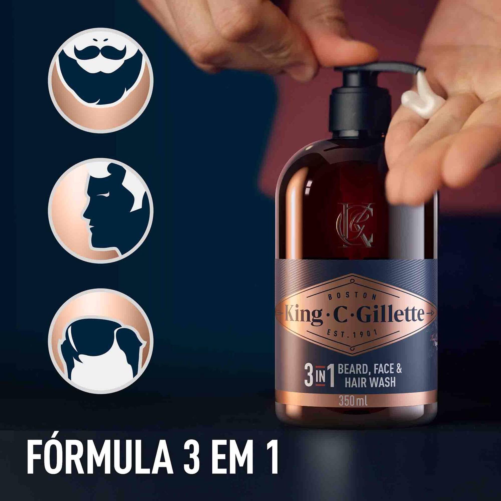 Gel de Limpeza para a Barba e Rosto King C.