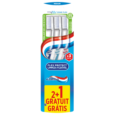 Escova de Dentes Limpeza Flexível Média