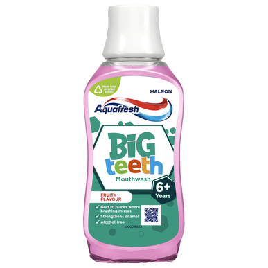 Big Teeth Mouthwash Fruity Flavour 6+ Anos Wells