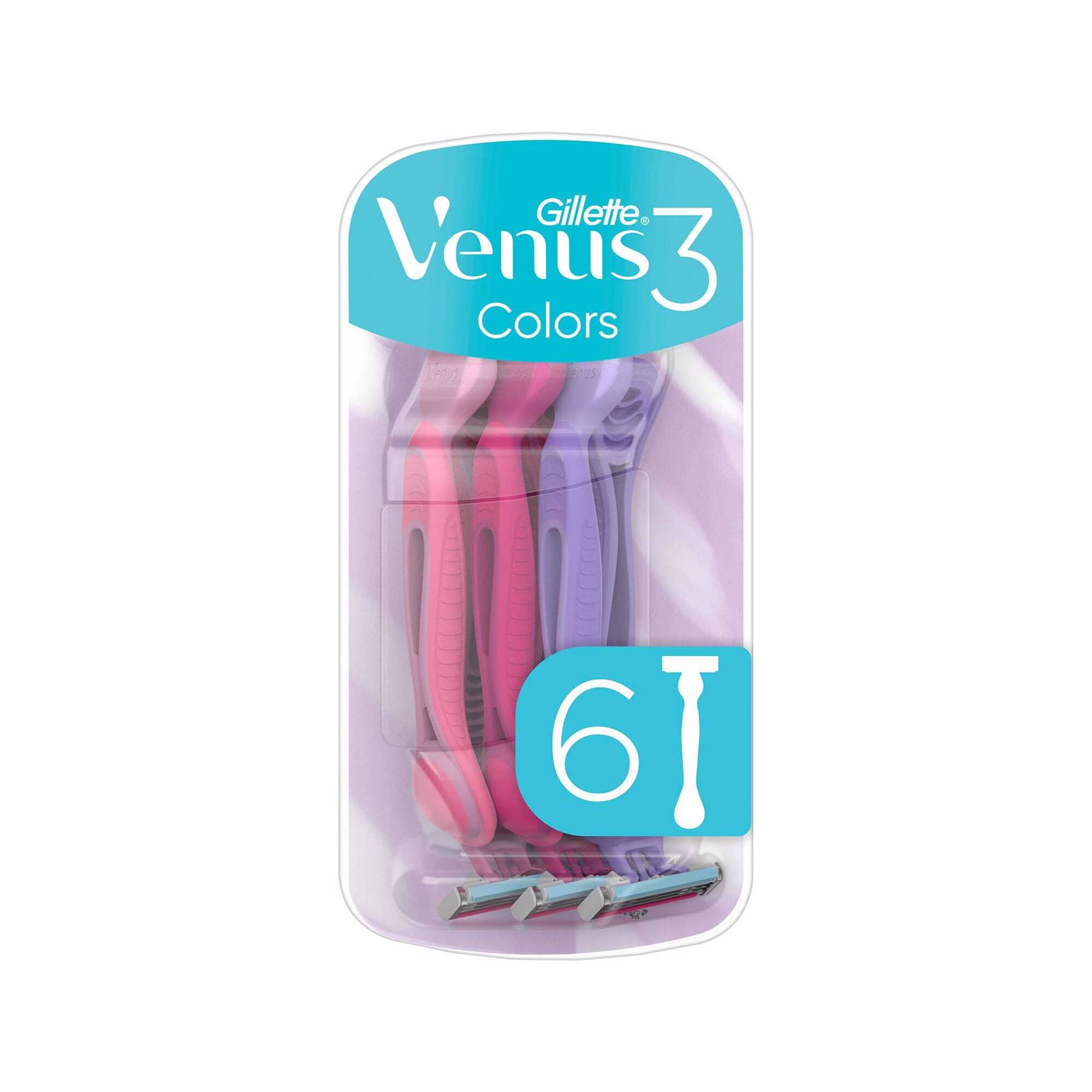 Lâminas Depilação Descartáveis Venus Colors 3