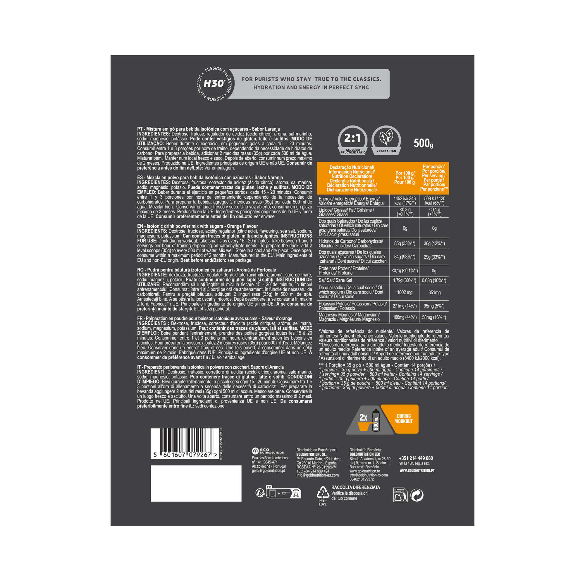 Hydrate Isotonic Sports Drink Orange