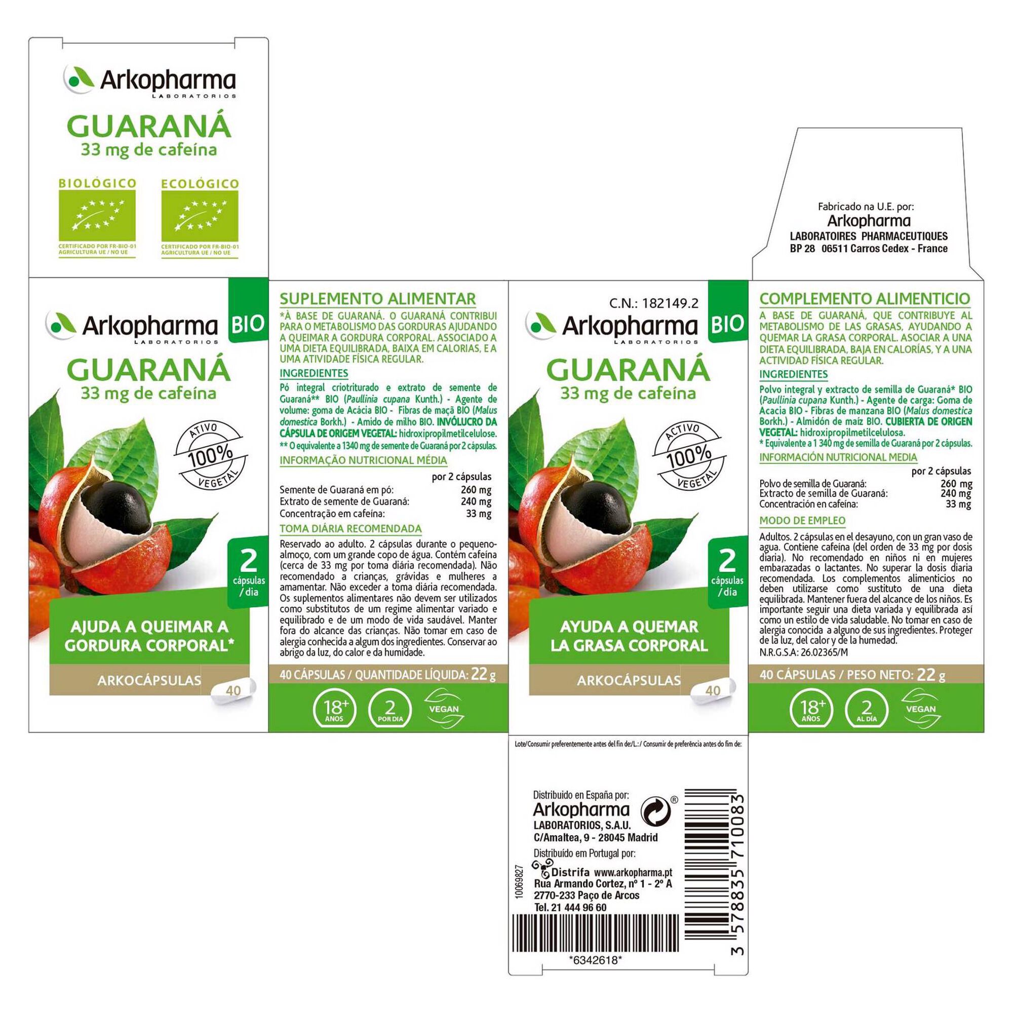 Suplemento Bio Queimar Gordura Corporal Guaraná