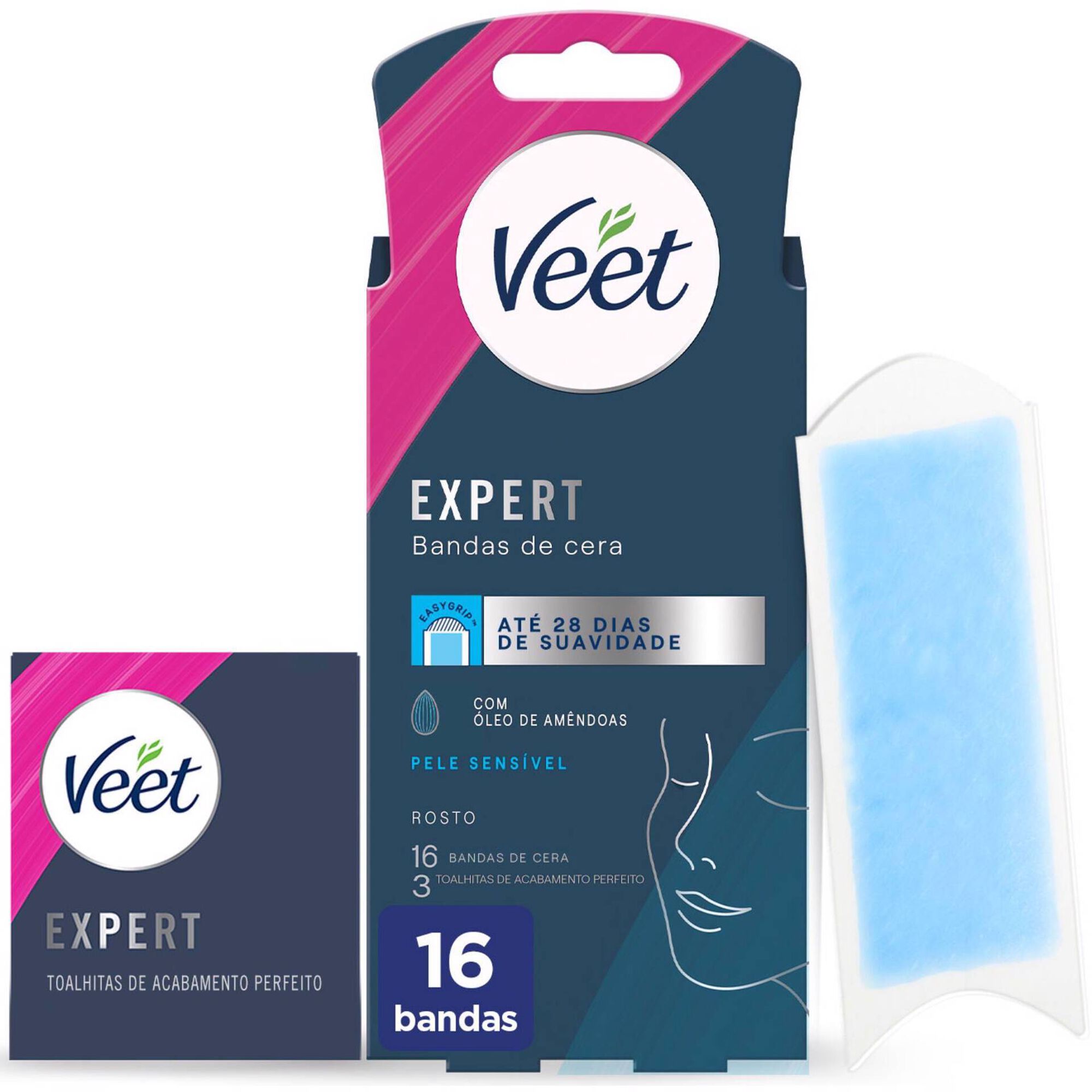 Expert Bandas de Cera Pele Sensível Rosto