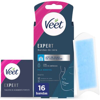 Expert Bandas de Cera Pele Sensível Rosto