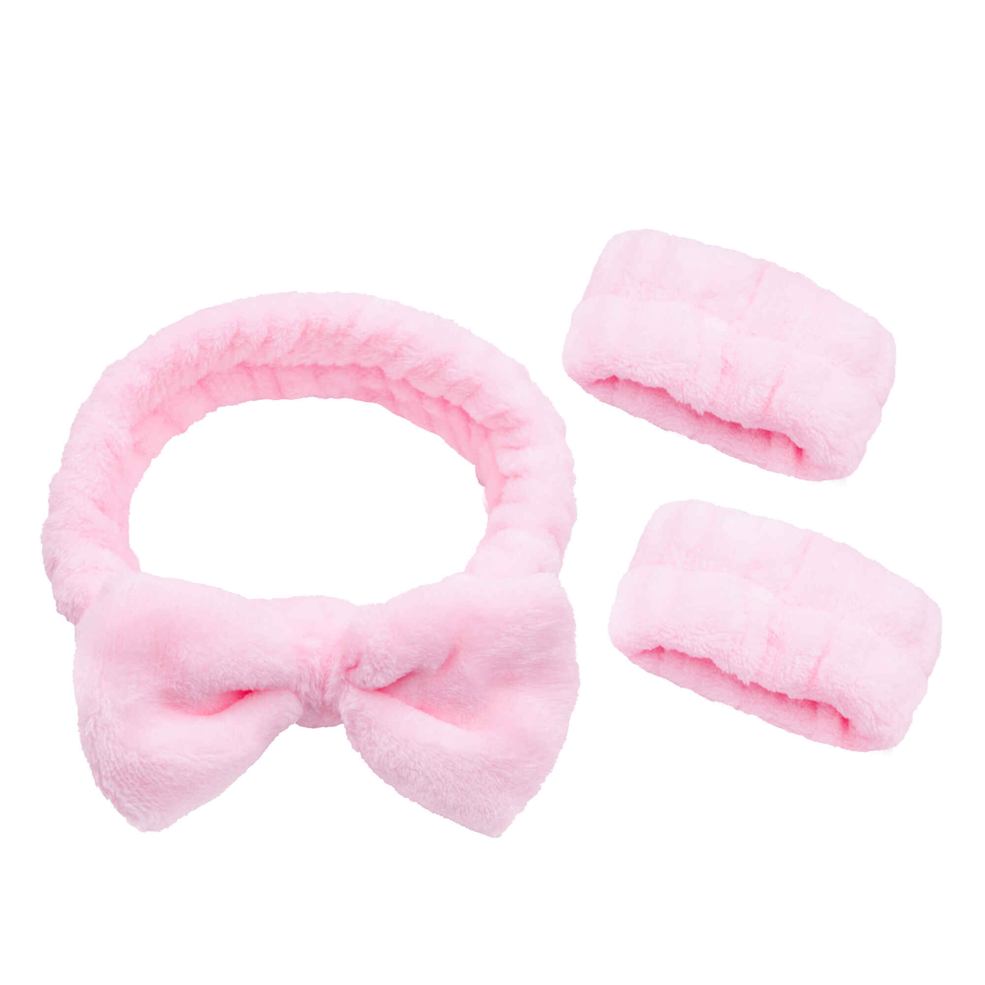Conjunto Fita Cabelo e Punhos para Skincare