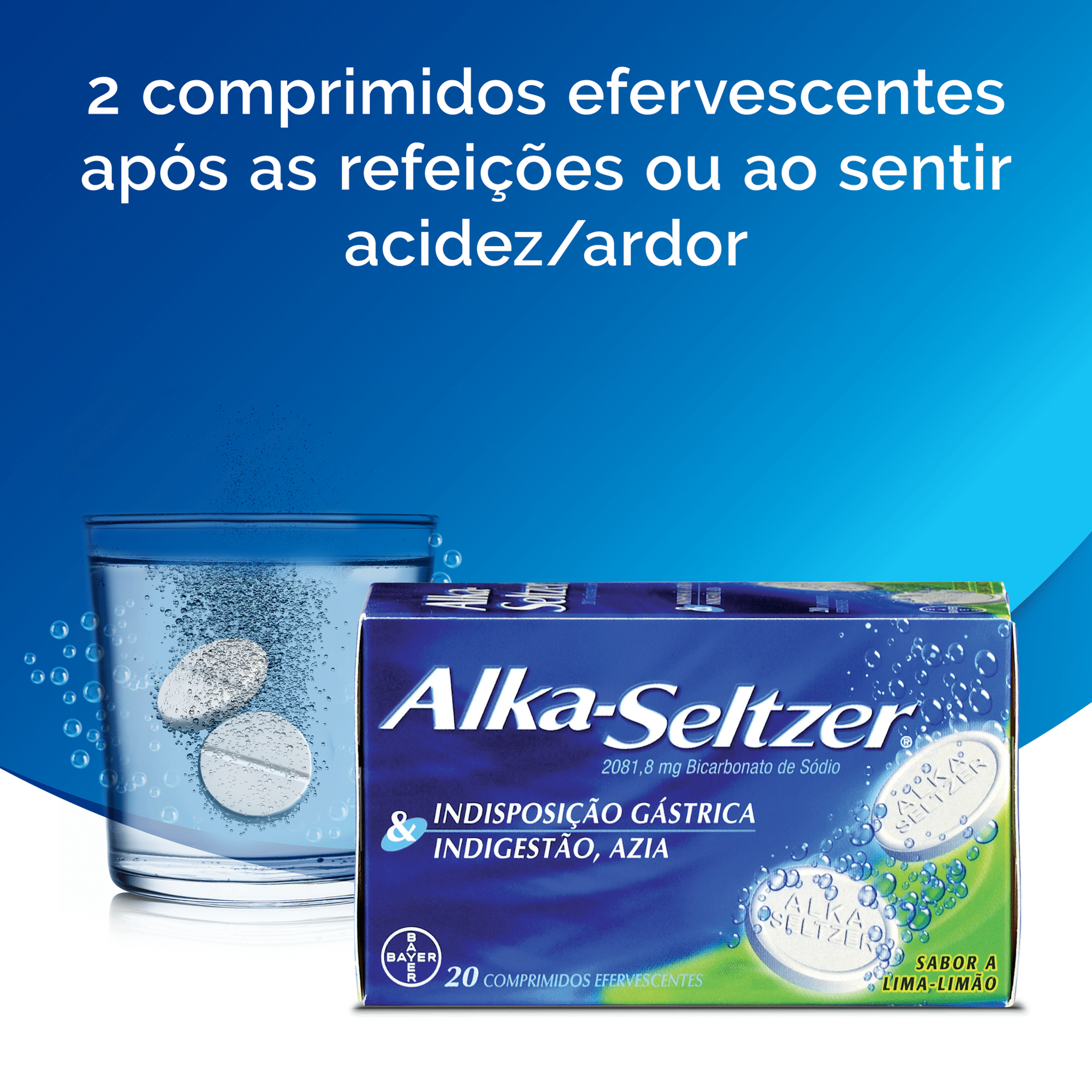 Alka Seltzer 2081-8mg Ingestão e Azia