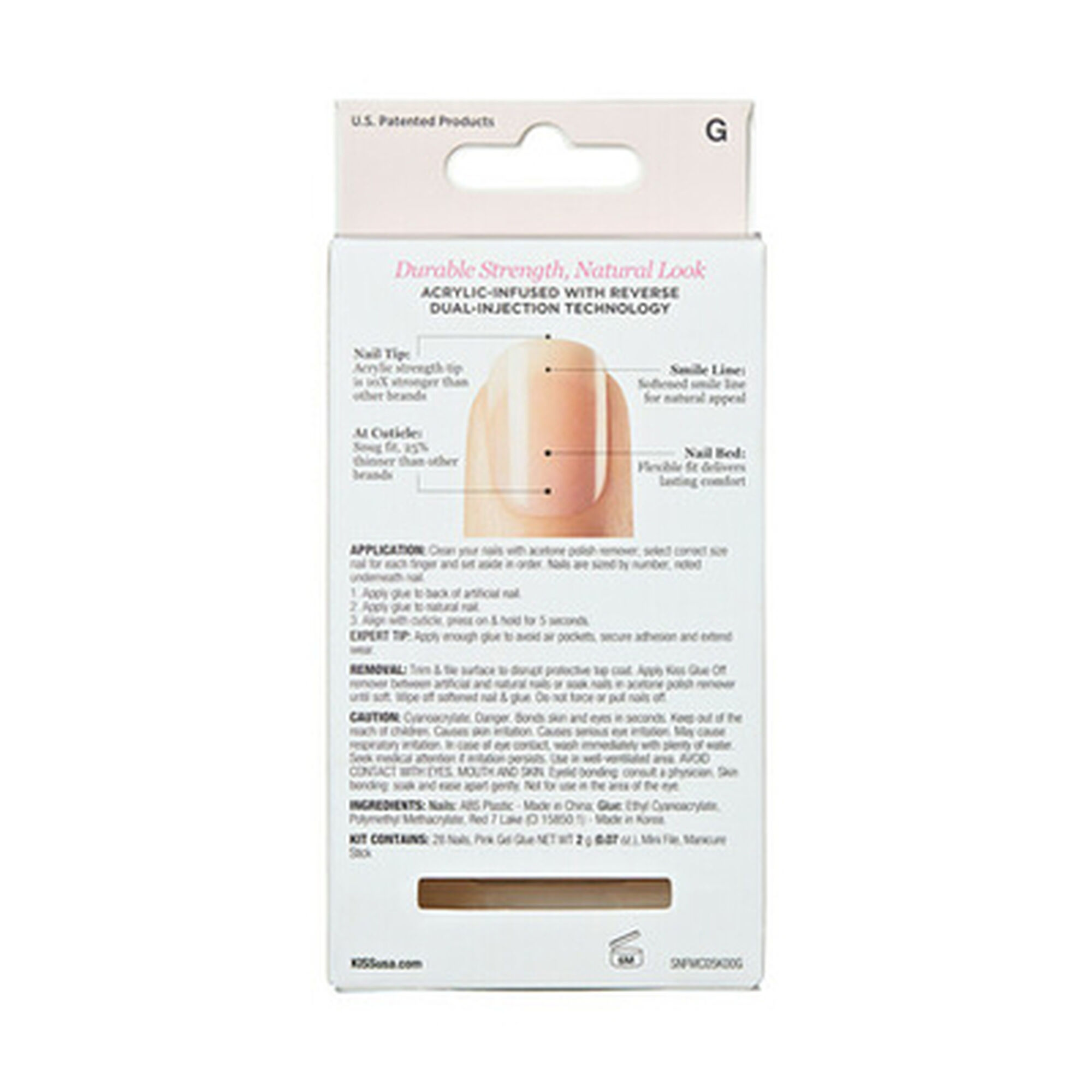 Unhas Postiças Salon Acrylic Nude Graceful