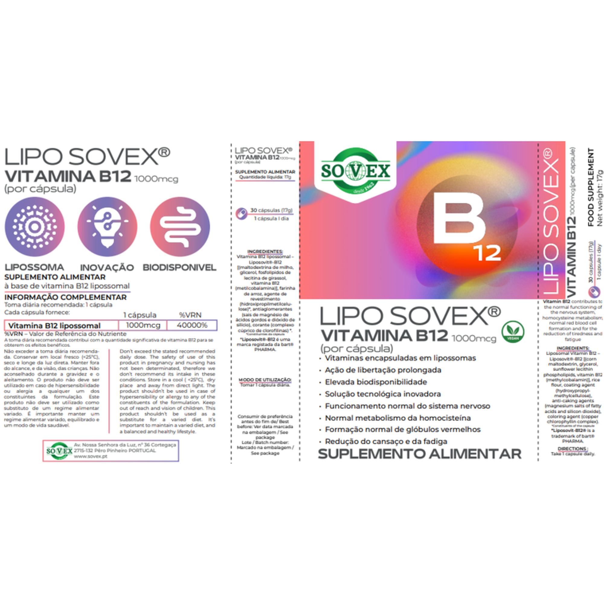 Lipo Sovex Vitamina B12 1000mcg