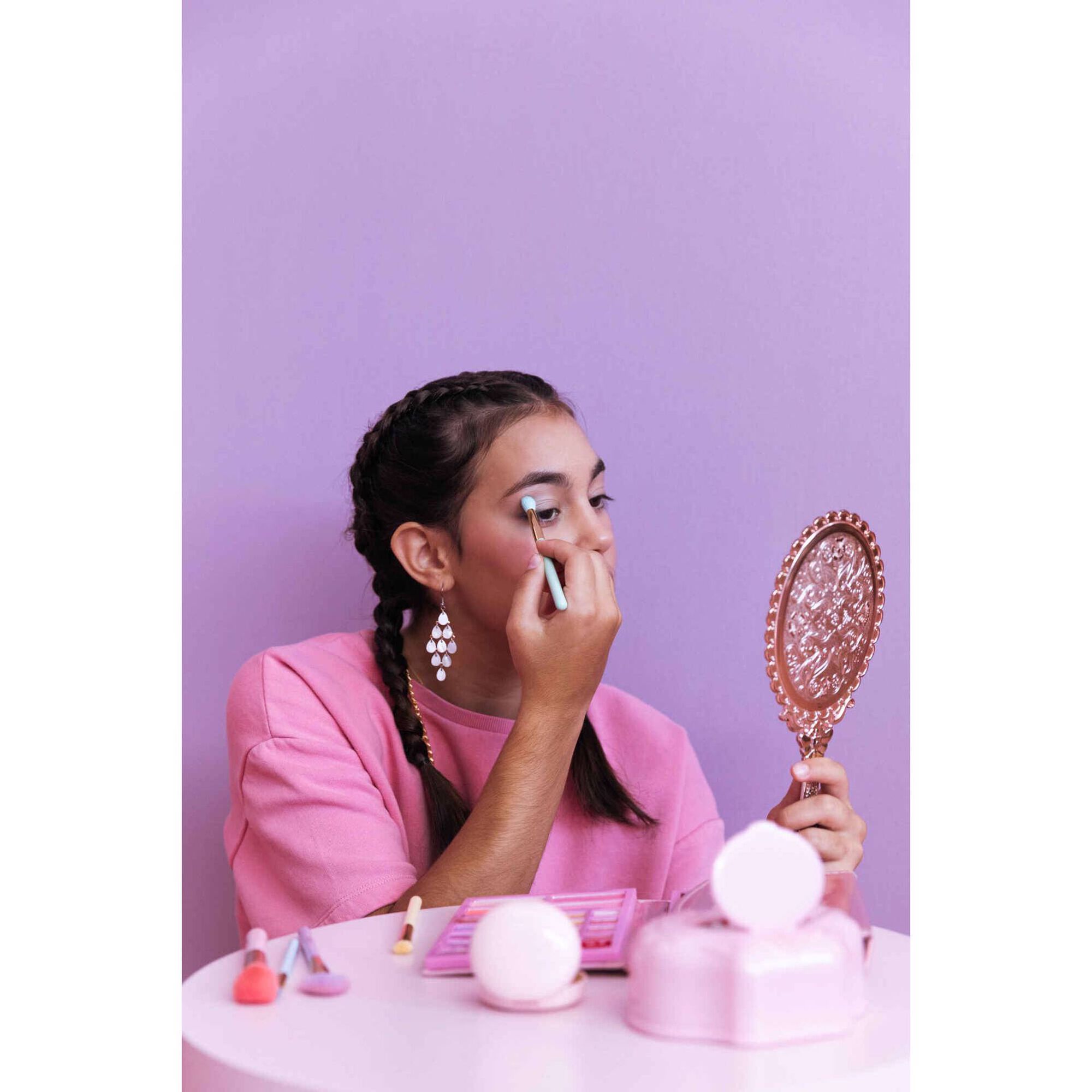 Kit Pinceis e Bolsa Lateral Rainbow