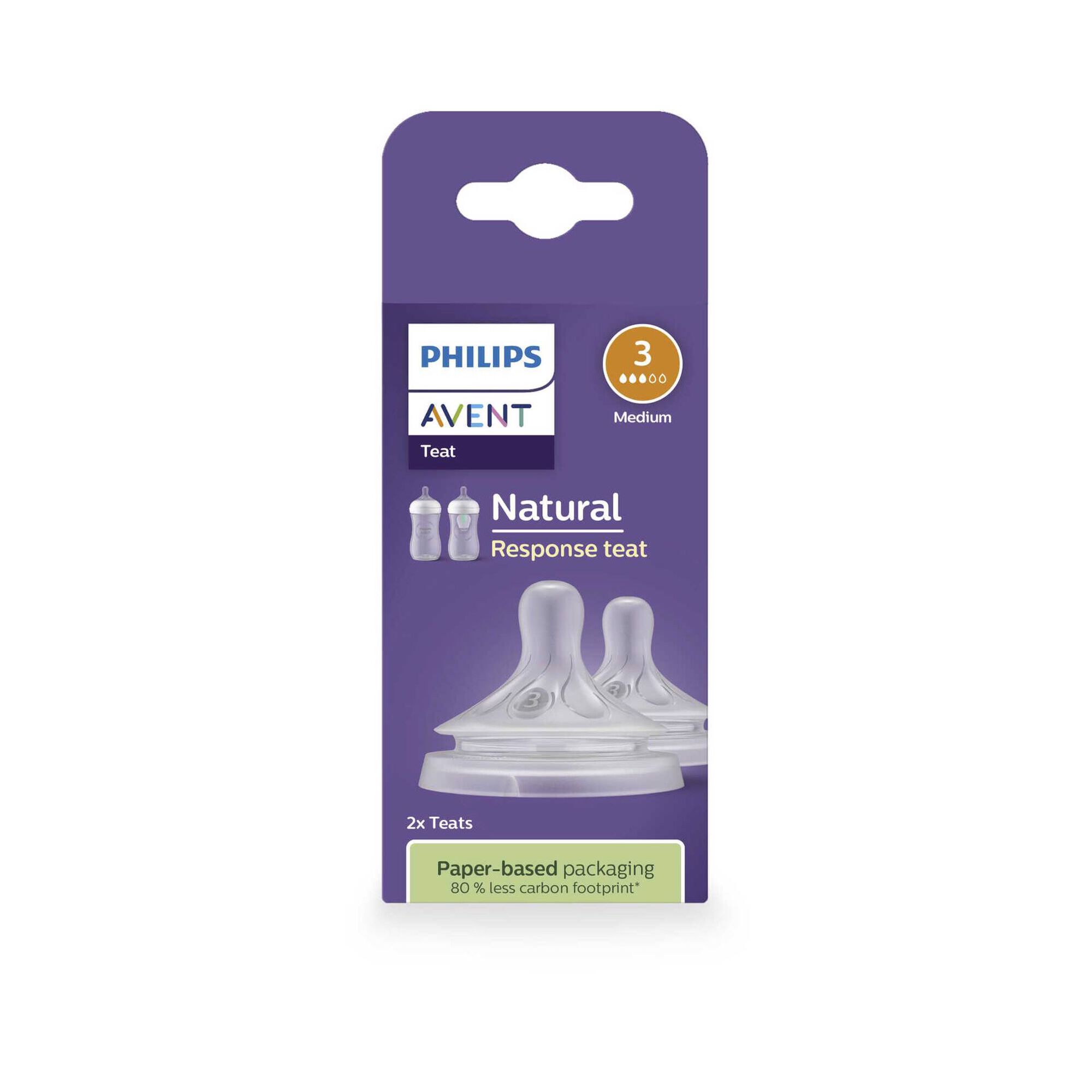 2 Tetinas Natural Response T3 fluxo médio 1m+