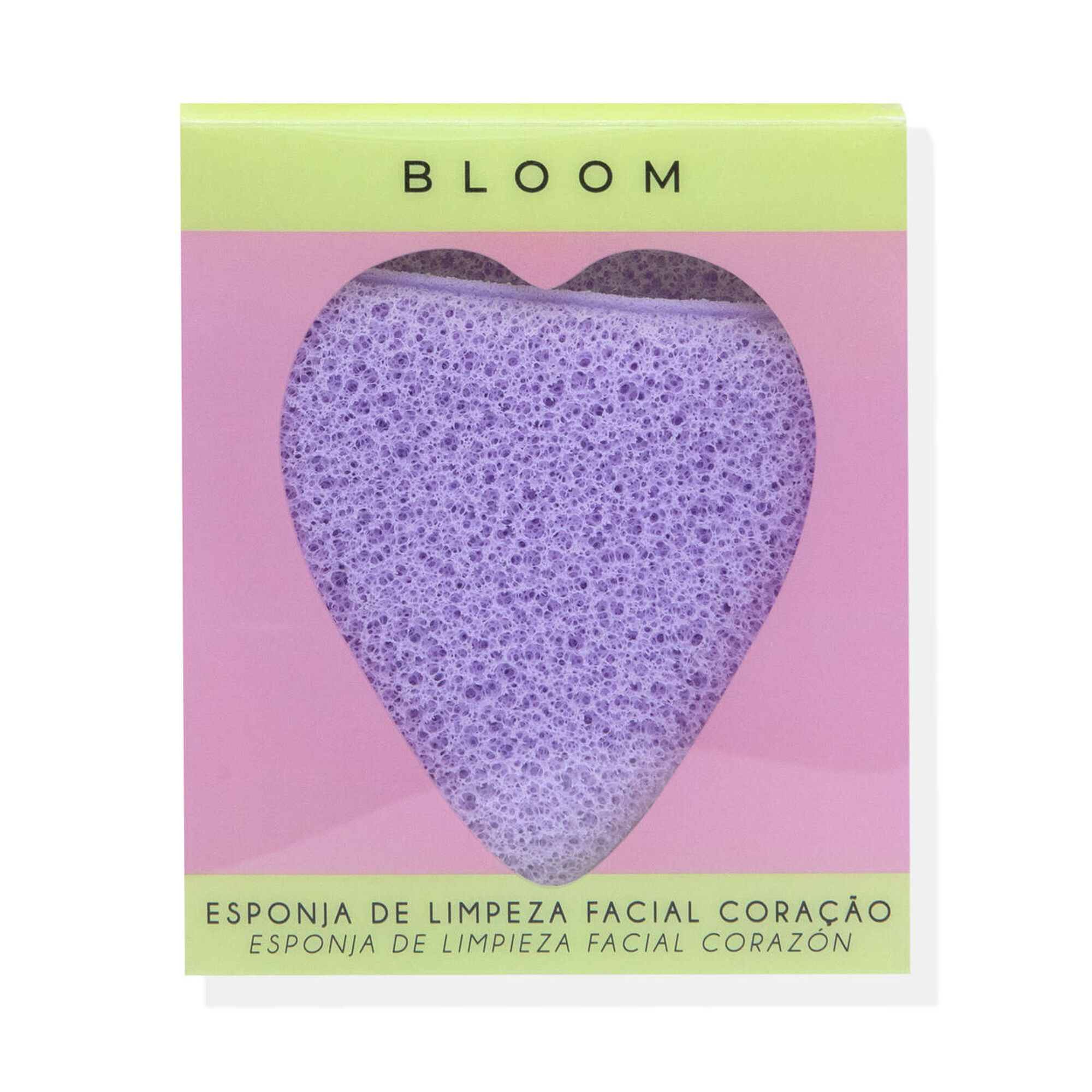 Esponja De Limpeza Facial Coração Lilás