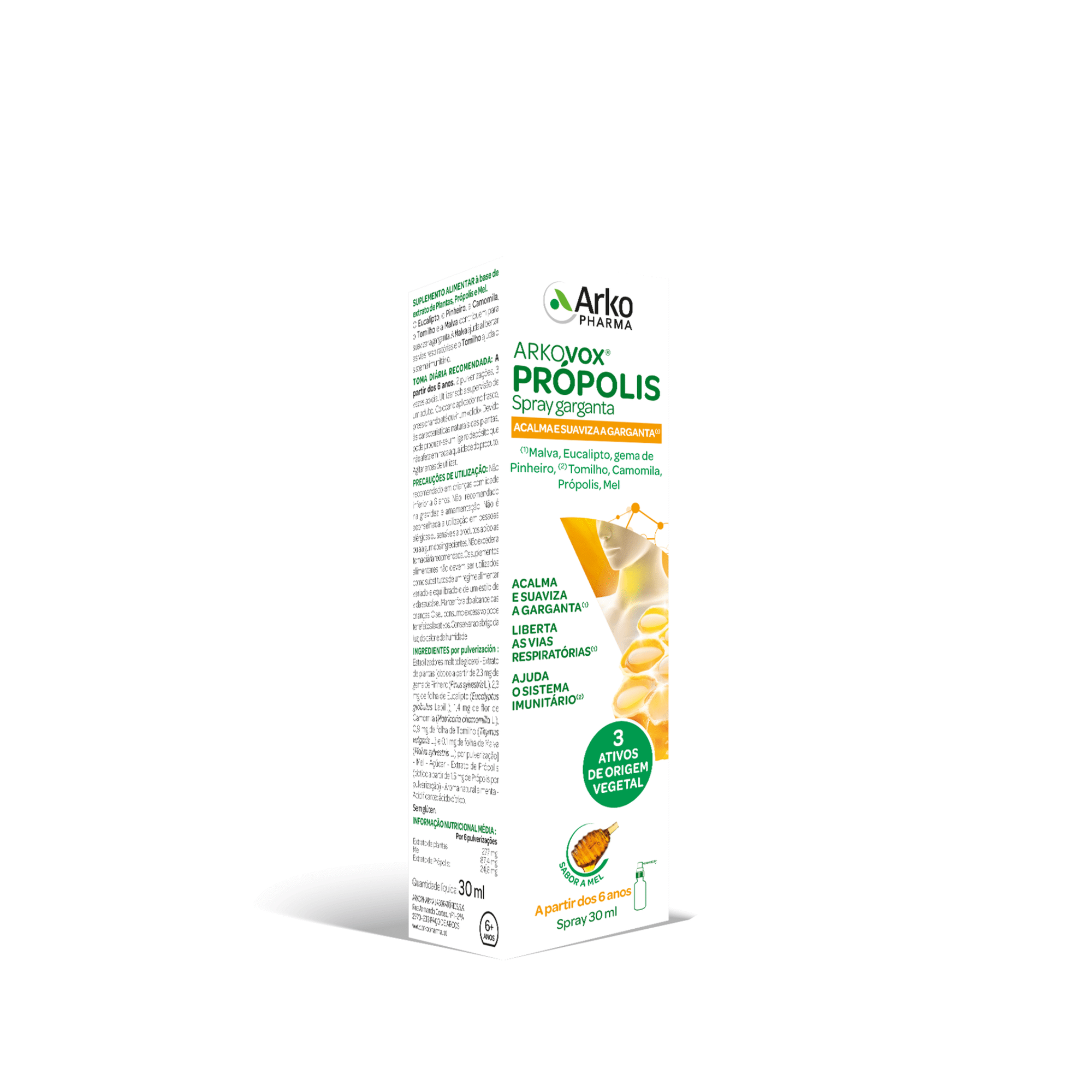 Spray Calmante Garganta Arkovox Própolis