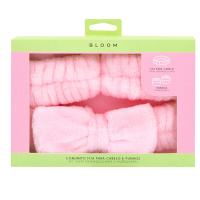 Conjunto Fita Cabelo e Punhos para Skincare Conjunto Fita Cabelo e Punhos para Skincare