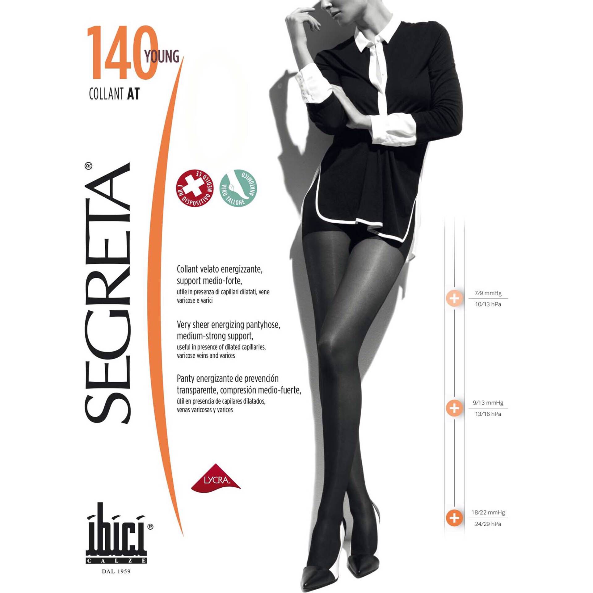 Collants de Descanso Med 140 Young Preto Ibici 1 par