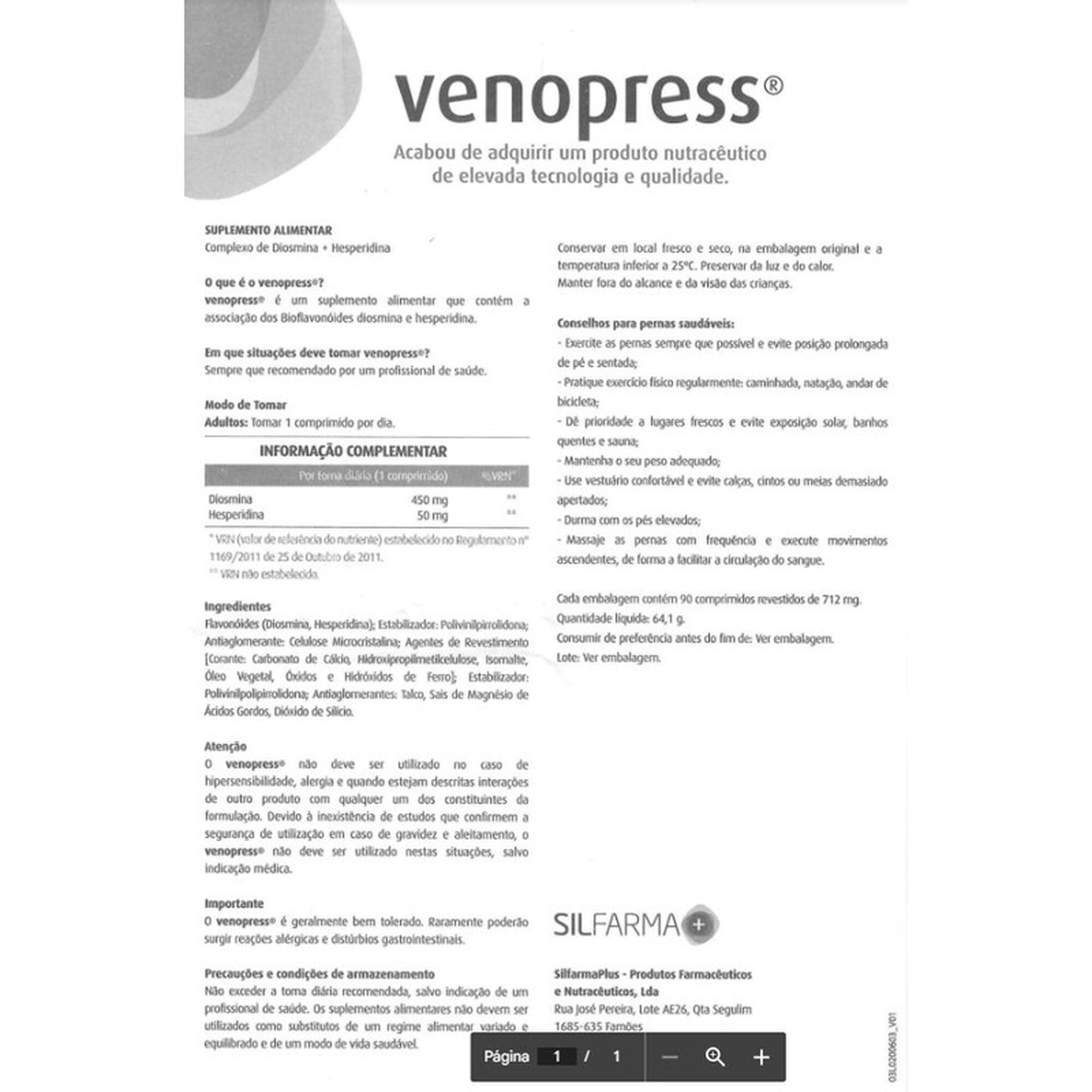 Suplemento Alimentar Tratamento de Varizes