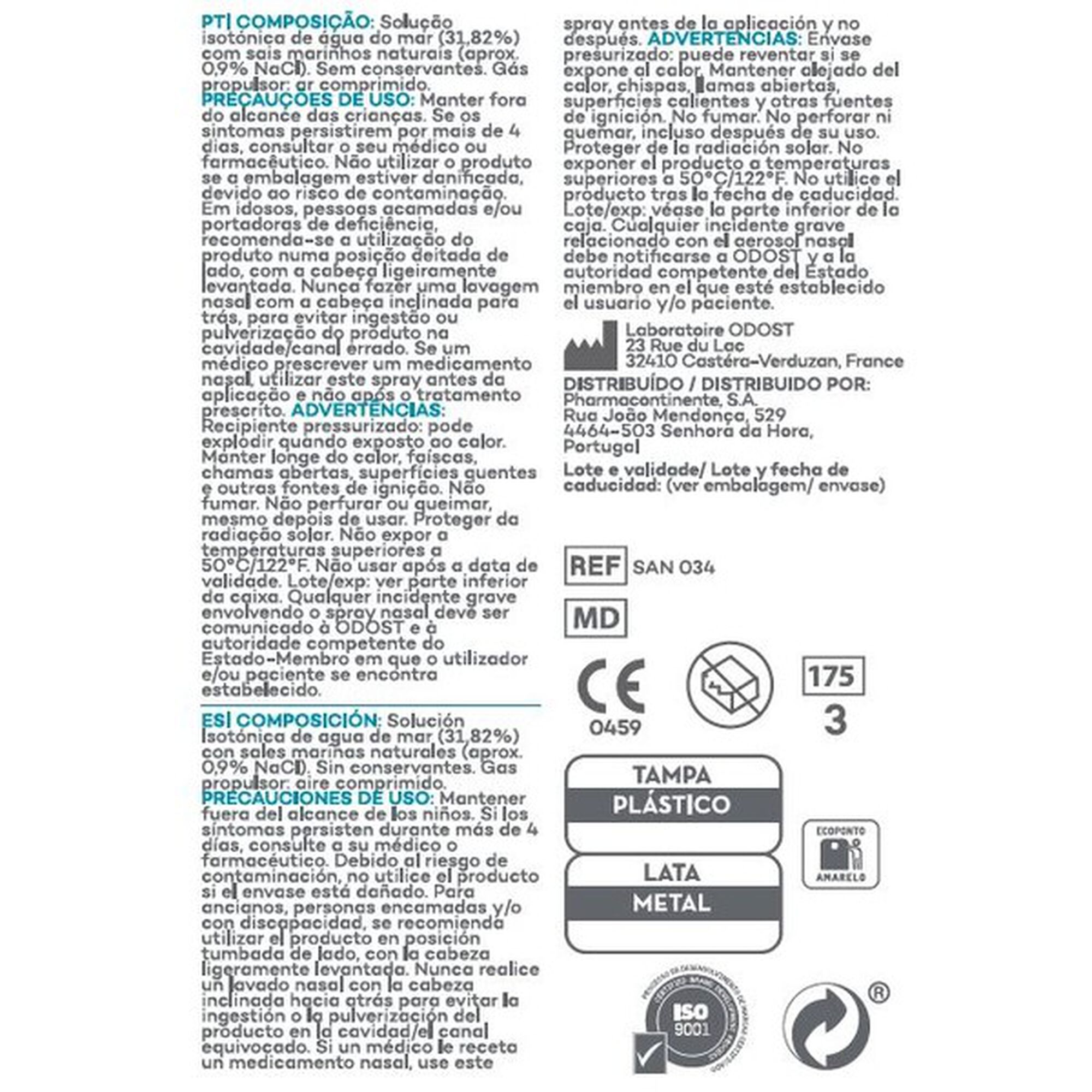 Solução Isotónica Spray Nasal Água do Mar