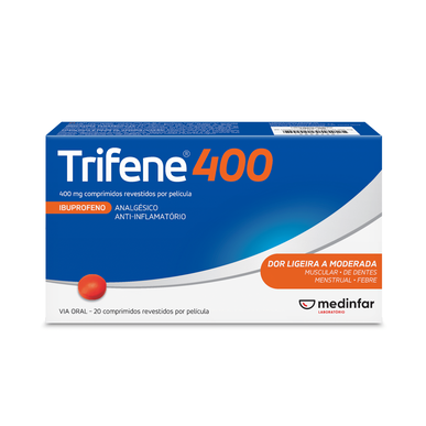 Trifene 400 Comprimidos Dor e Febre Wells