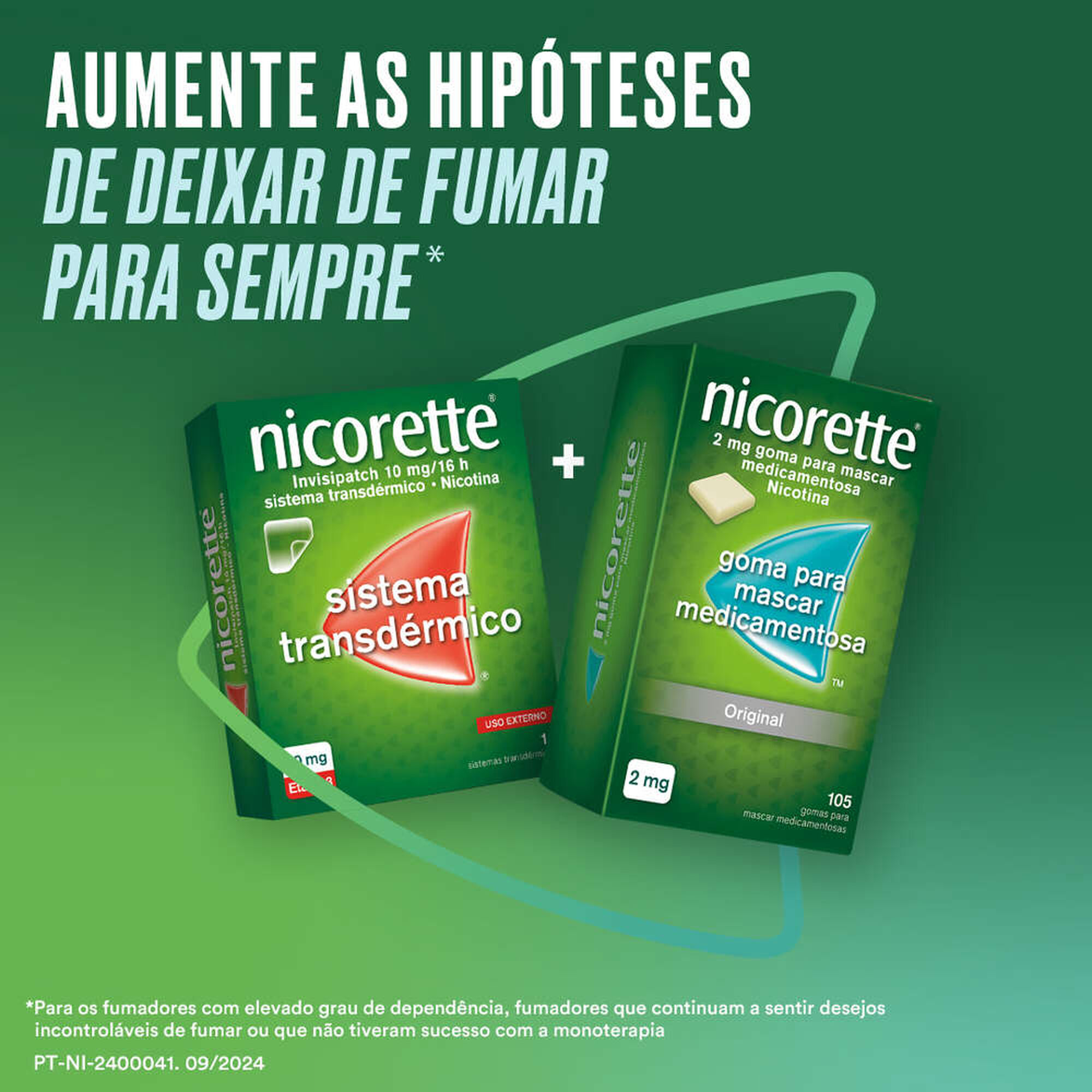 Nicorette 2 mg 105 Gomas de Mascar Nicotina
