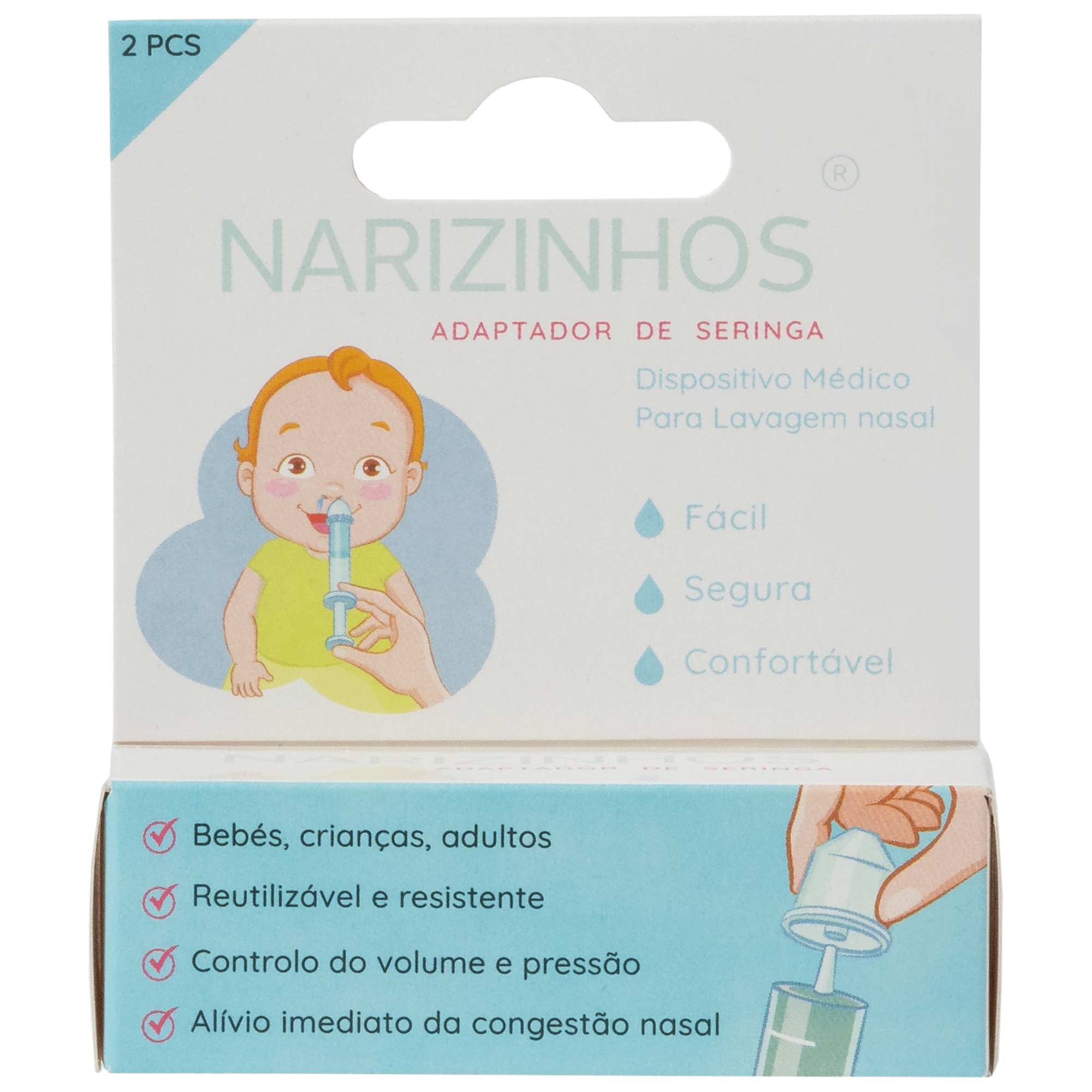 Adaptador de Seringa para Lavagem Nasal
