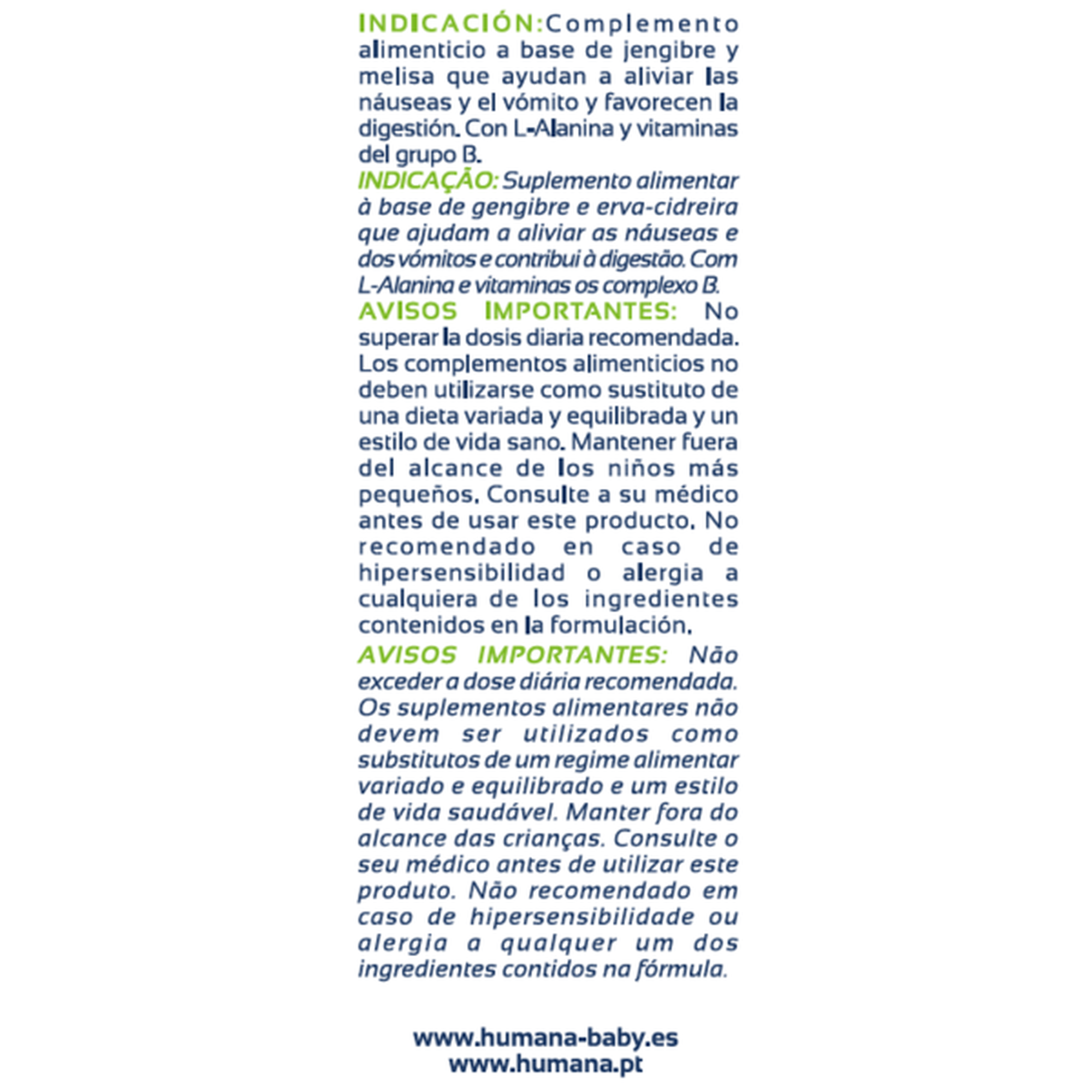 Suplemento Alívio de Náuseas e Vómitos